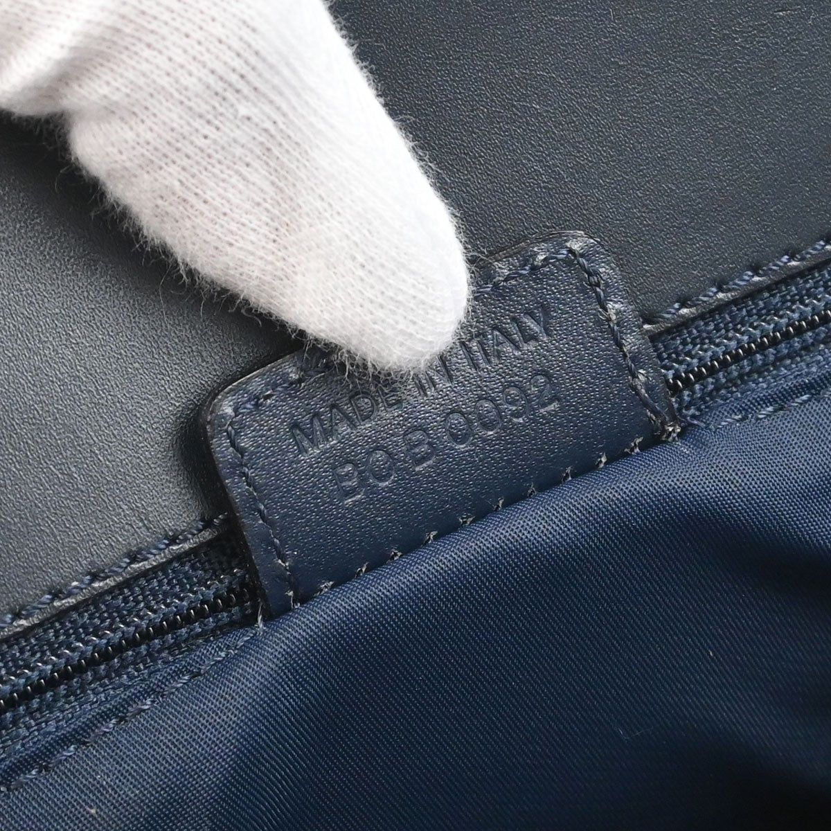 Christian Dior Vintage Trotter Pocket Diorissimo Canvas Navy Canvas Tote Bag Bag (Pre-Owned)