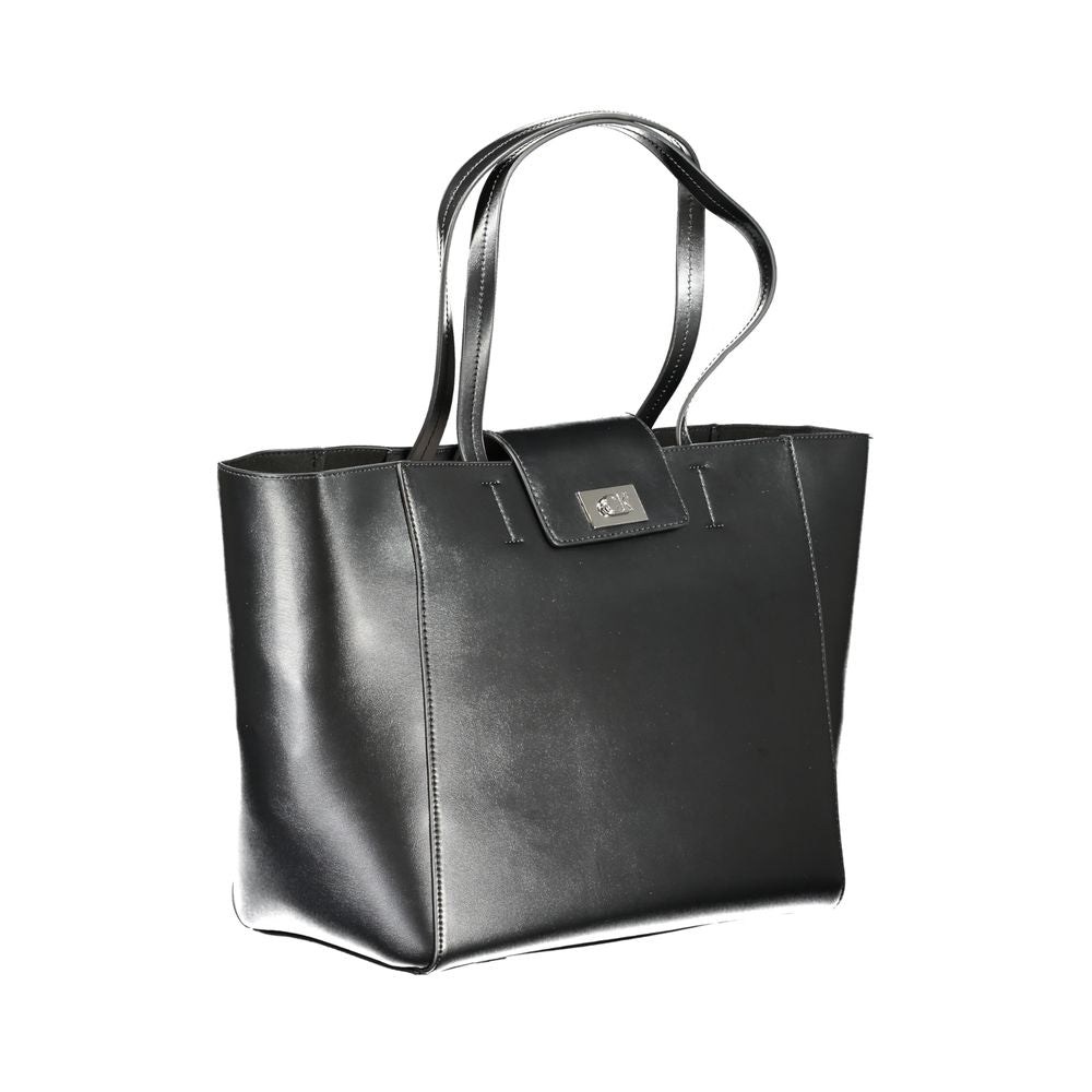 Calvin Klein Black Recycled Polyester Women Women's Handbag