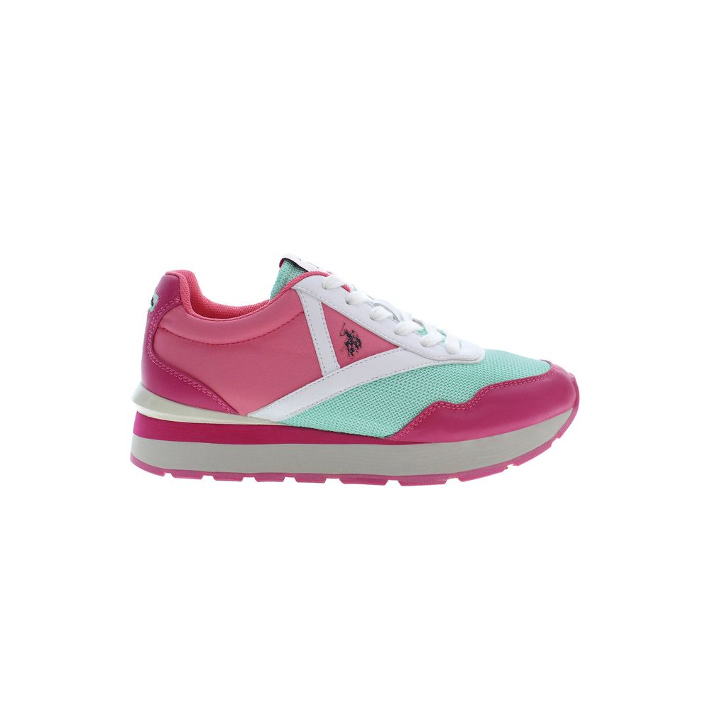 U.S. POLO ASSN. Pink Polyester Women's Women's Sneaker