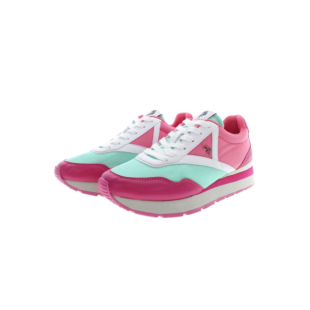 U.S. POLO ASSN. Pink Polyester Women's Women's Sneaker