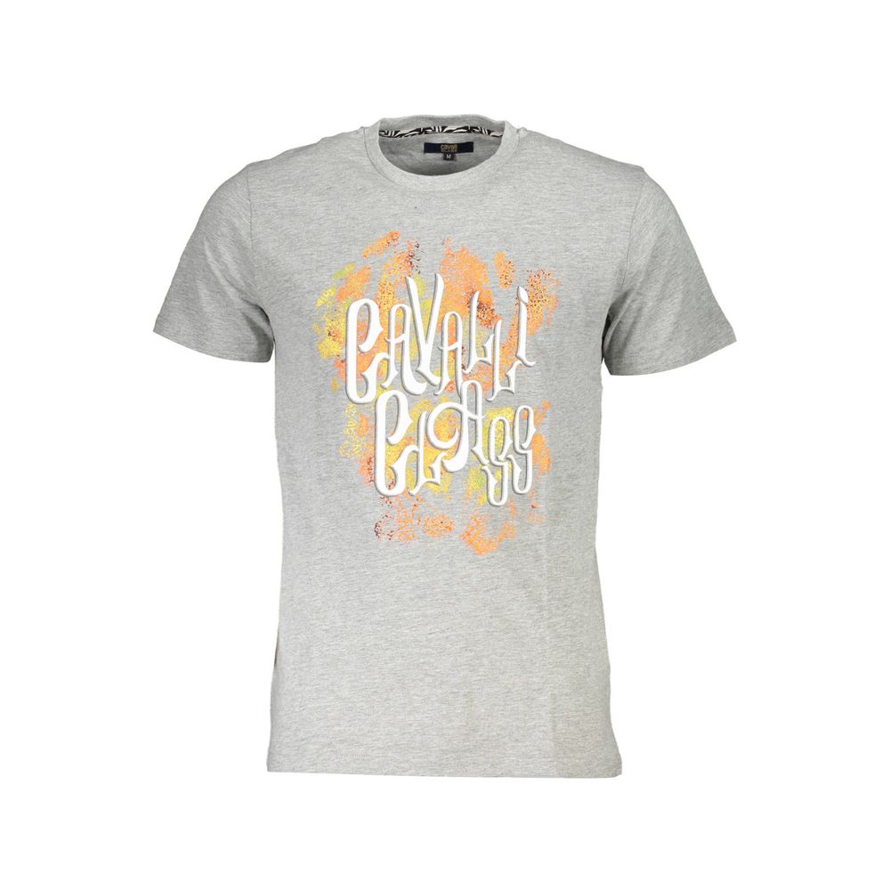 Cavalli Class Grigio Cotton Men Men's T-Shirt