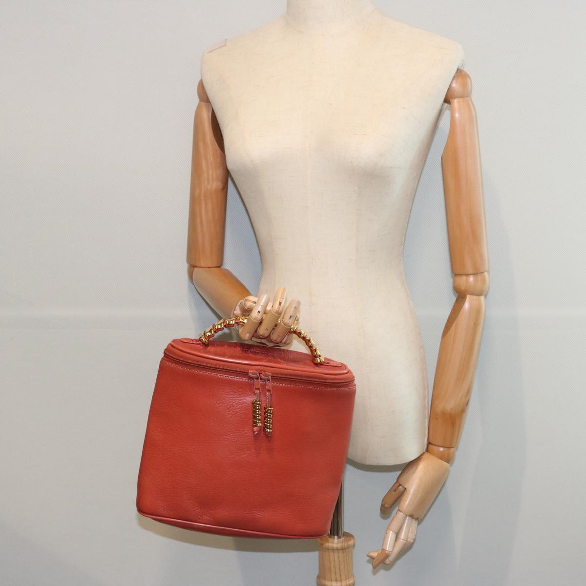 Loewe Vintage Velazquez Top Handle Leather Orange Leather Handbag (Pre-Owned)