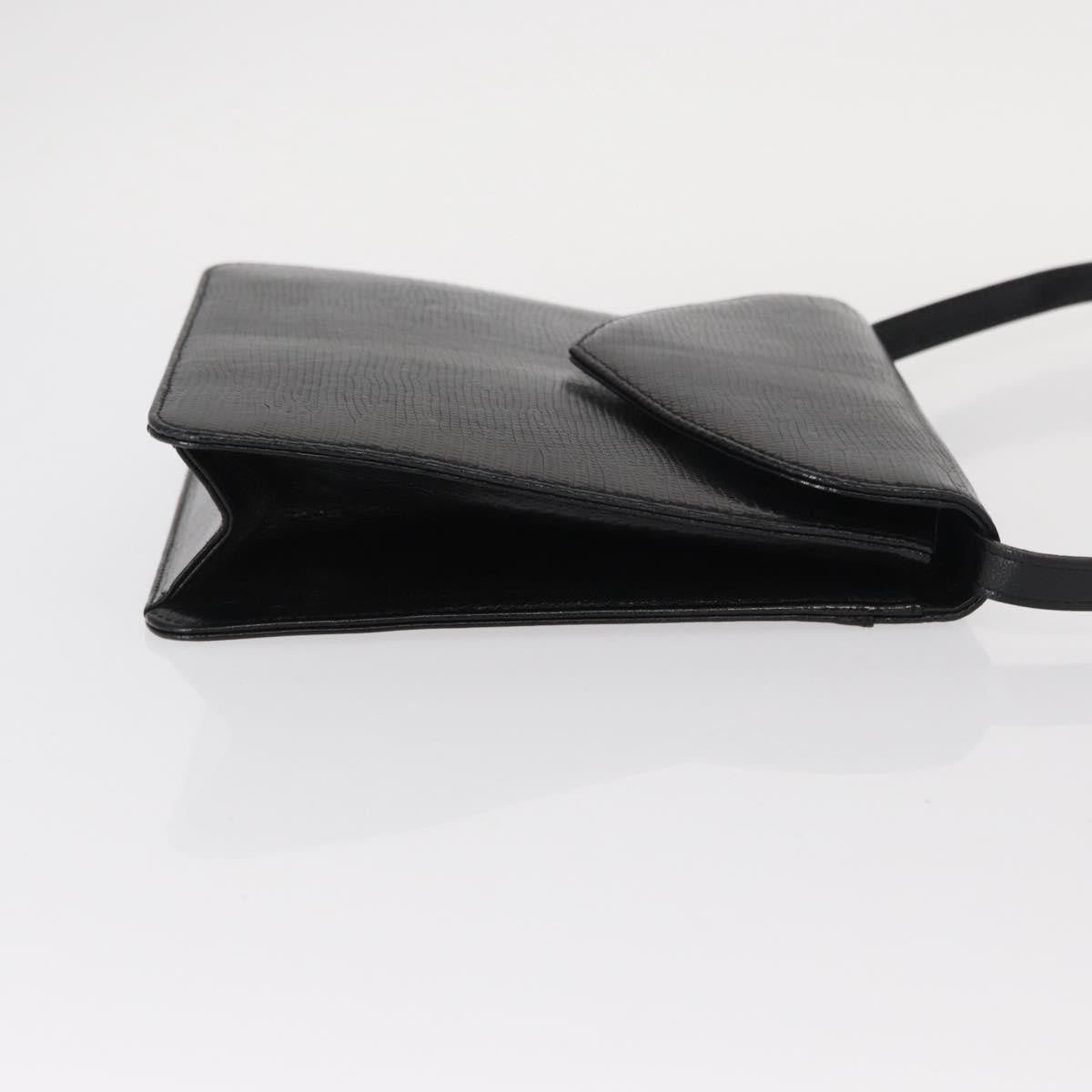 Saint Laurent Vintage Leather Black Leather Shoulder Bag Bag (Pre-Owned)