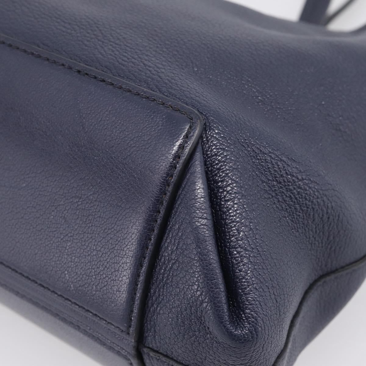 Miu Miu Madras Leather Navy Leather Shoulder Bag Bag (Pre-Owned)