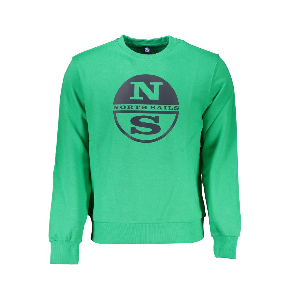 North Sails Green Cotton Men Men's Sweater
