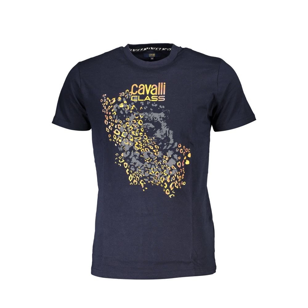 Cavalli Class Blue Cotton Men Men's T-Shirt