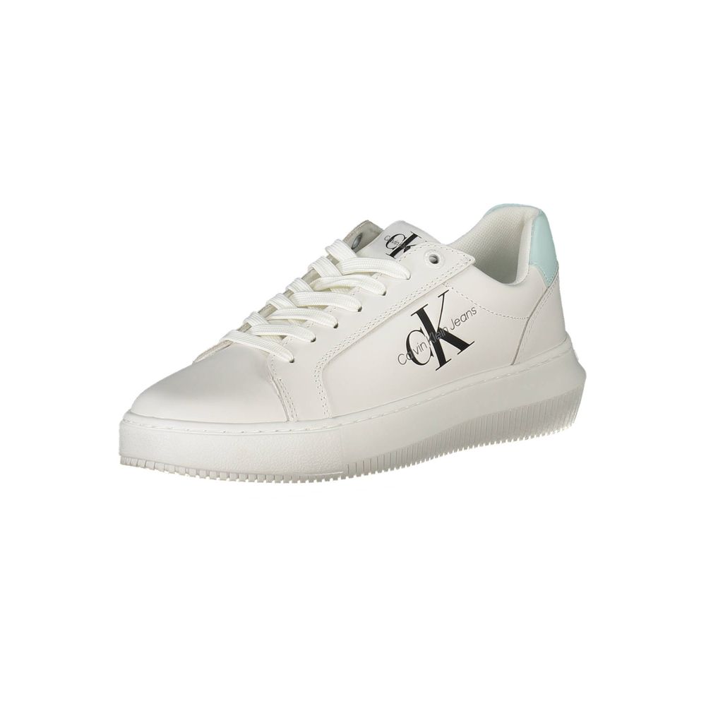 Calvin Klein Bianco Leather Women Women's Sneaker