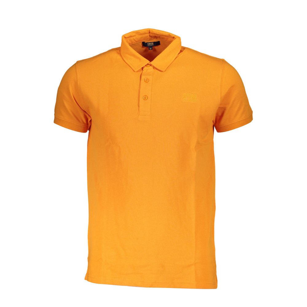Cavalli Class Arancione Cotton Men Men's Polo