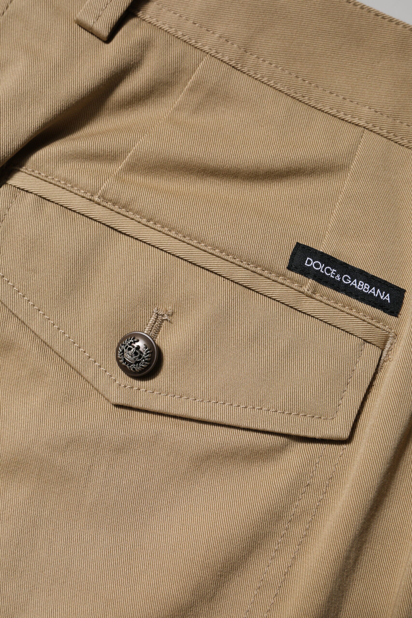 Dolce & Gabbana Brown Cotton Cargo Tapered Women's Pants