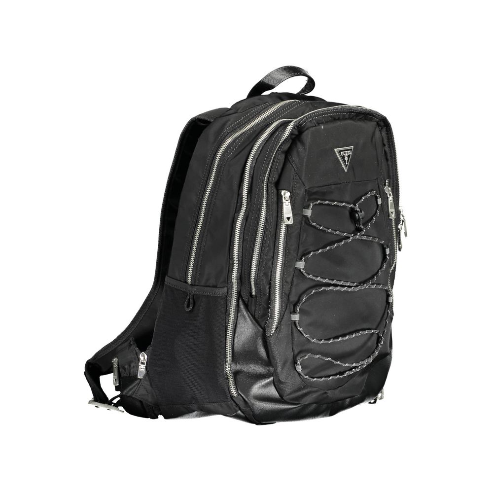Guess Jeans Black Polyamide Men Men's Backpack