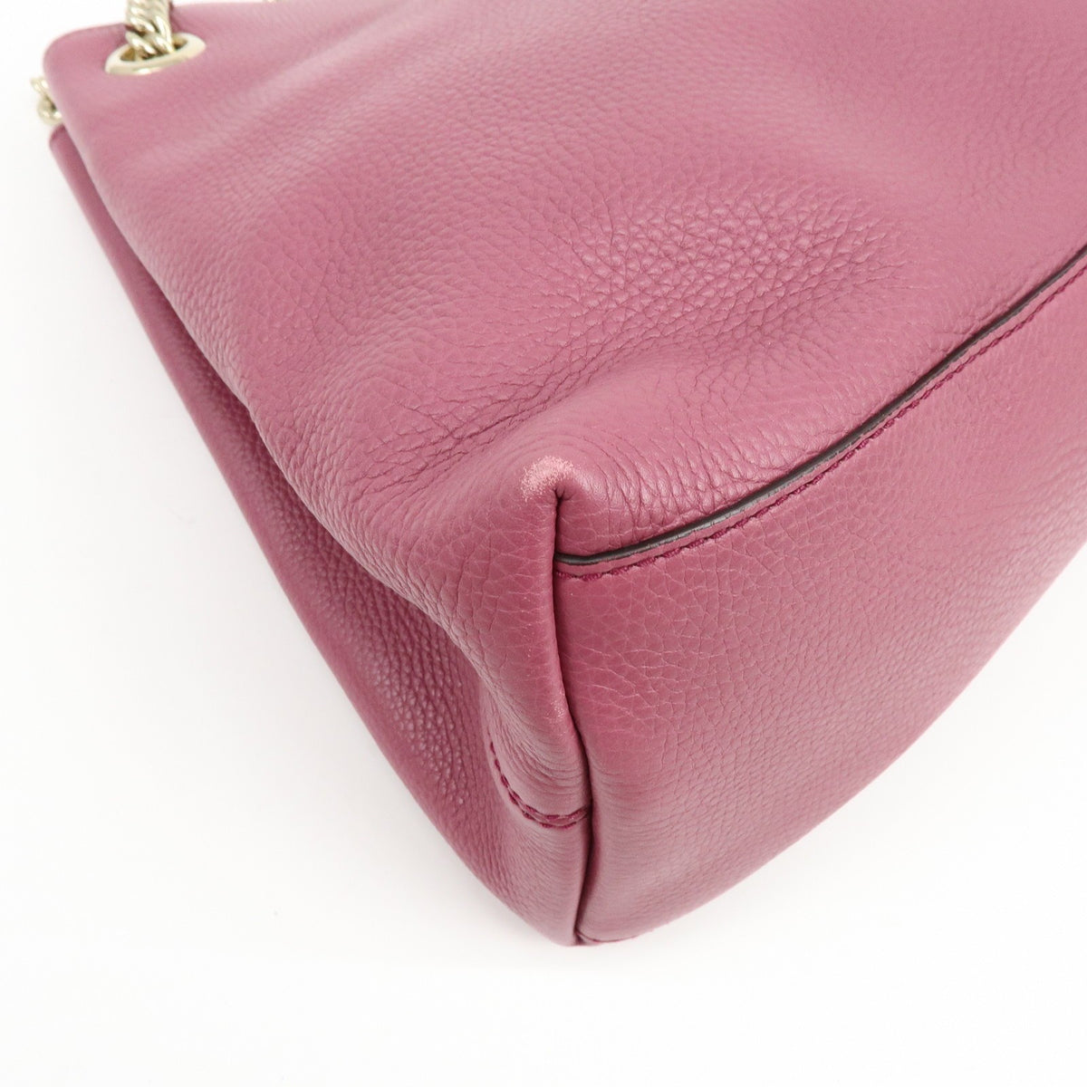 Gucci Soho Chain Strap Leather Purple Leather Shoulder Bag Bag (Pre-Owned)