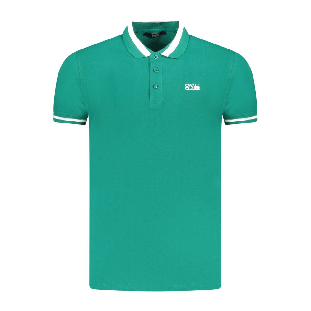 Cavalli Class Verde Cotton Men Men's Polo