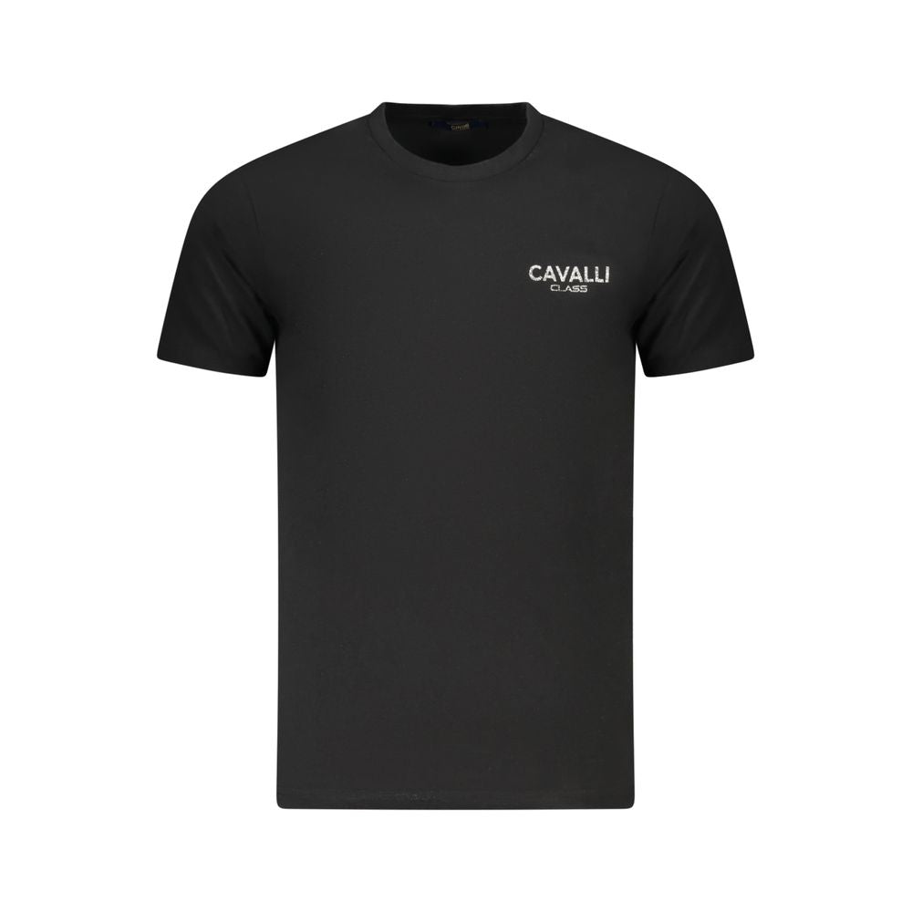 Cavalli Class Black Cotton Men Men's T-Shirt
