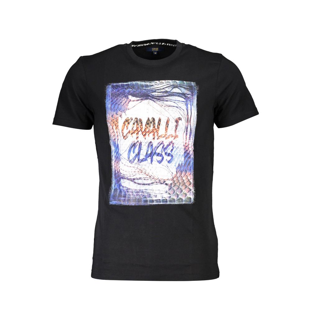 Cavalli Class Black Cotton Men's Men's T-Shirt