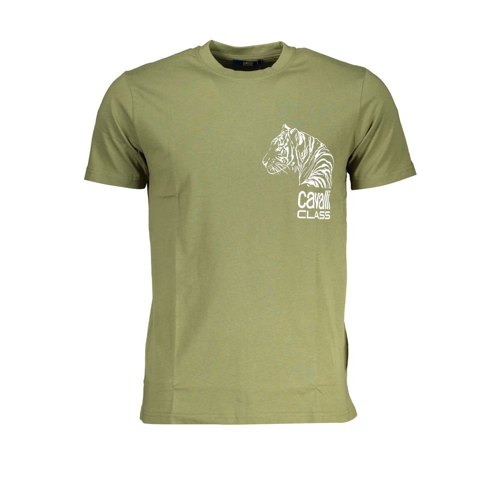 Cavalli Class Green Cotton Men's T-Shirt