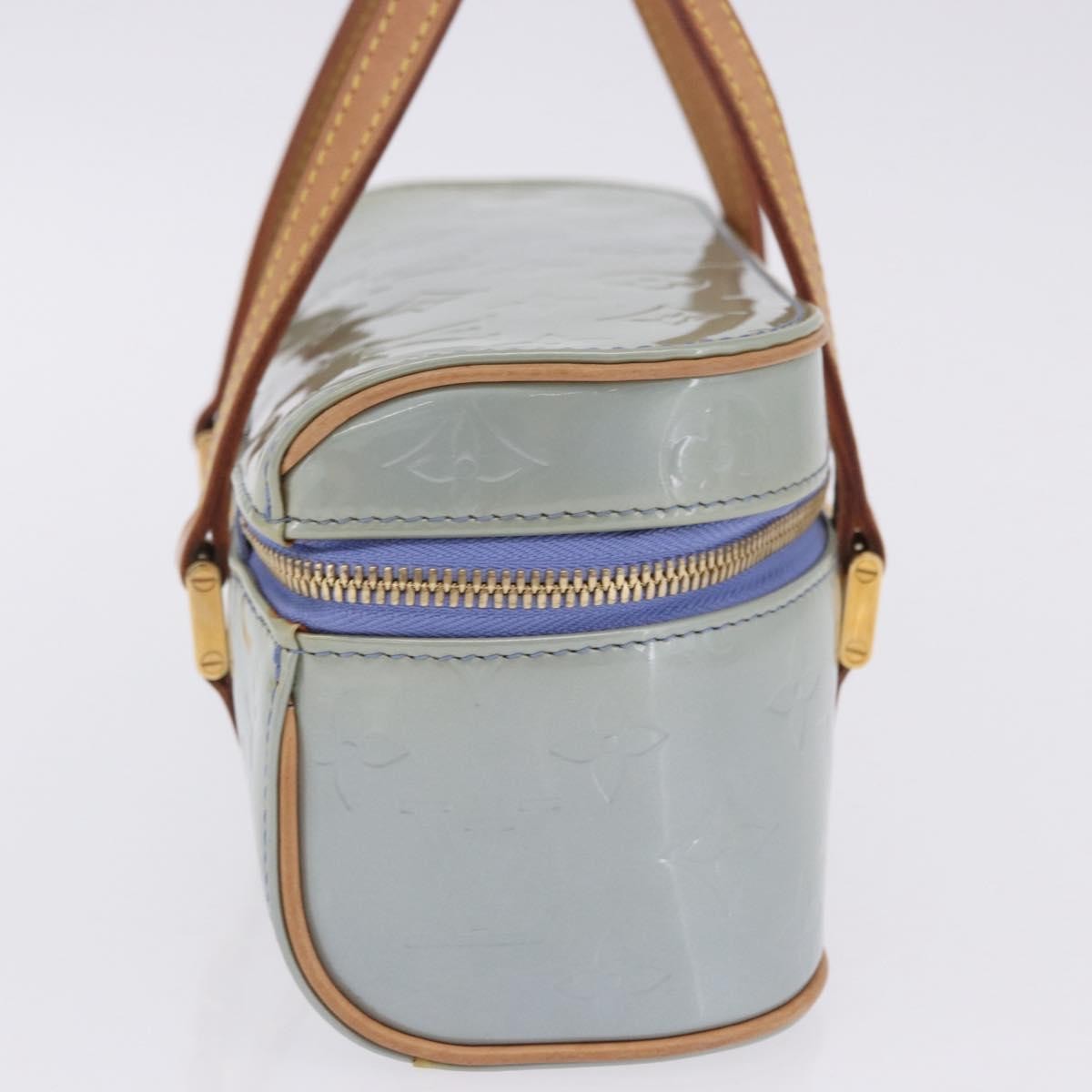 Louis Vuitton Sullivan Horizontal Monogram Vernis Blue Patent_Leather Handbag (Pre-Owned)