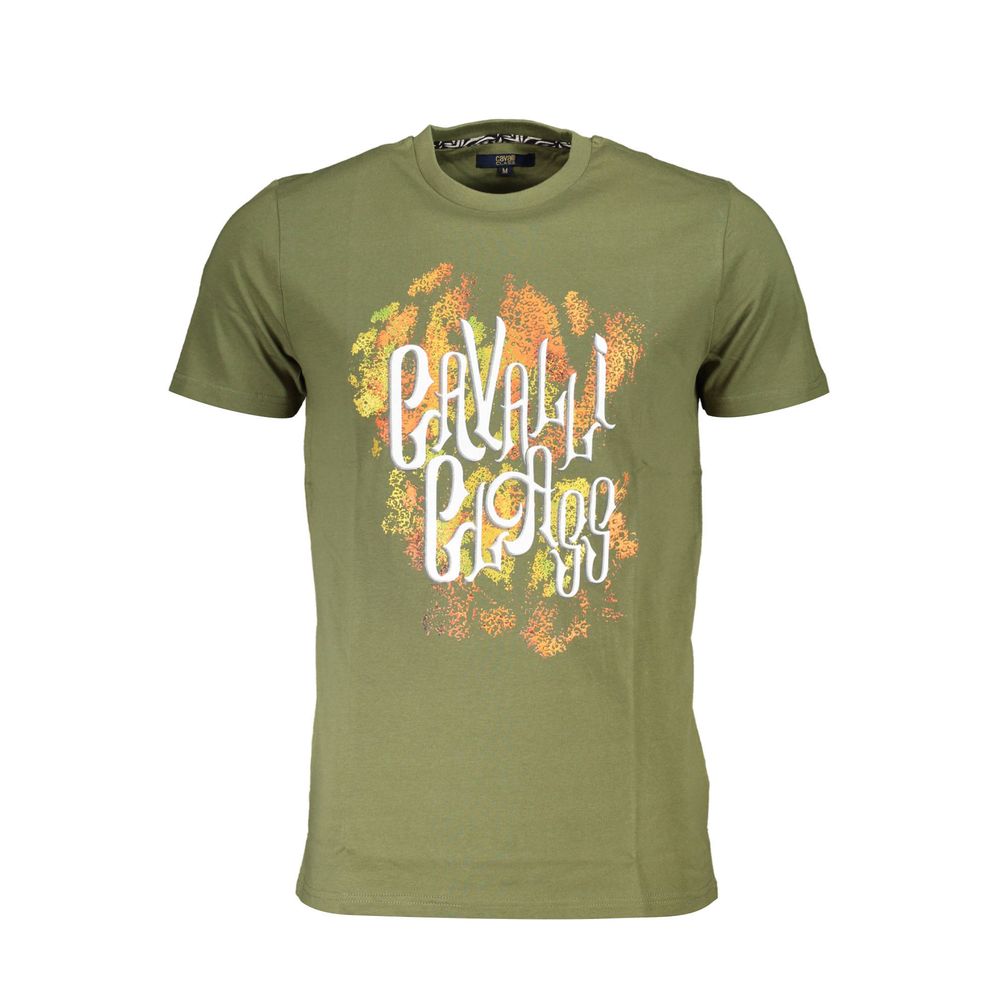 Cavalli Class Verde Cotton Mens Men's T-Shirt