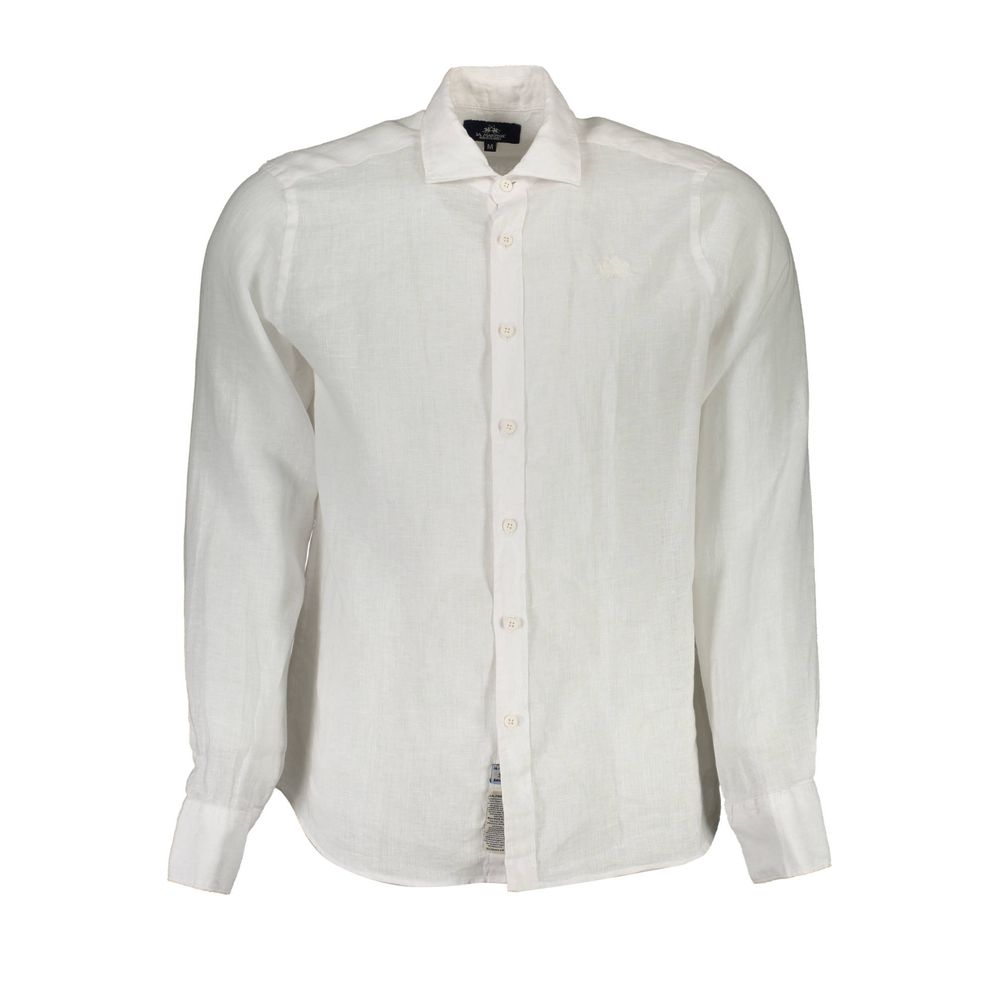 La Martina Bianco Linen Mens Men's Shirt