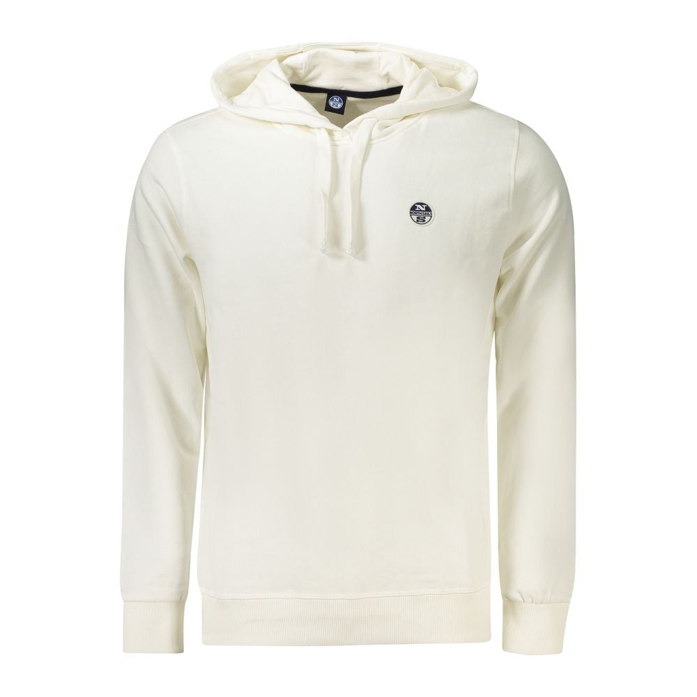 North Sails White Cotton Men's Hooded Men's Sweatshirt