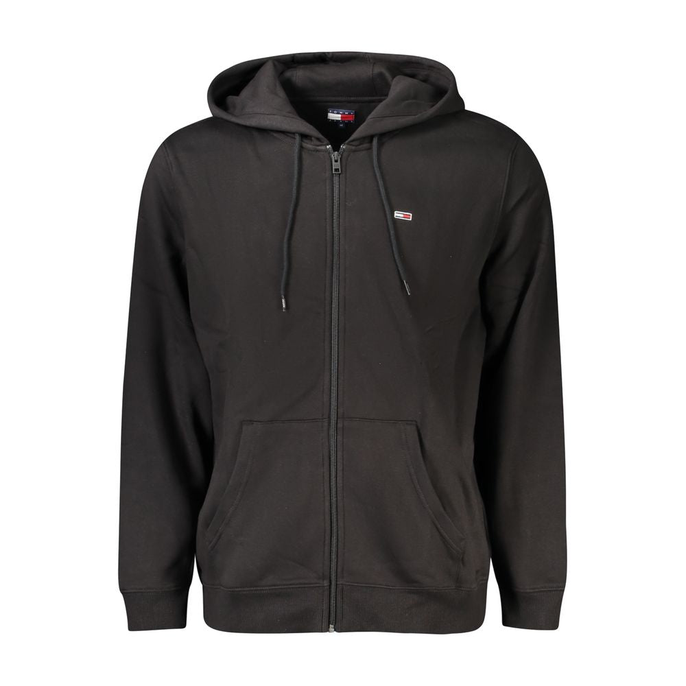Tommy Hilfiger Black Cotton Men's Hoodie Men's Sweatshirt
