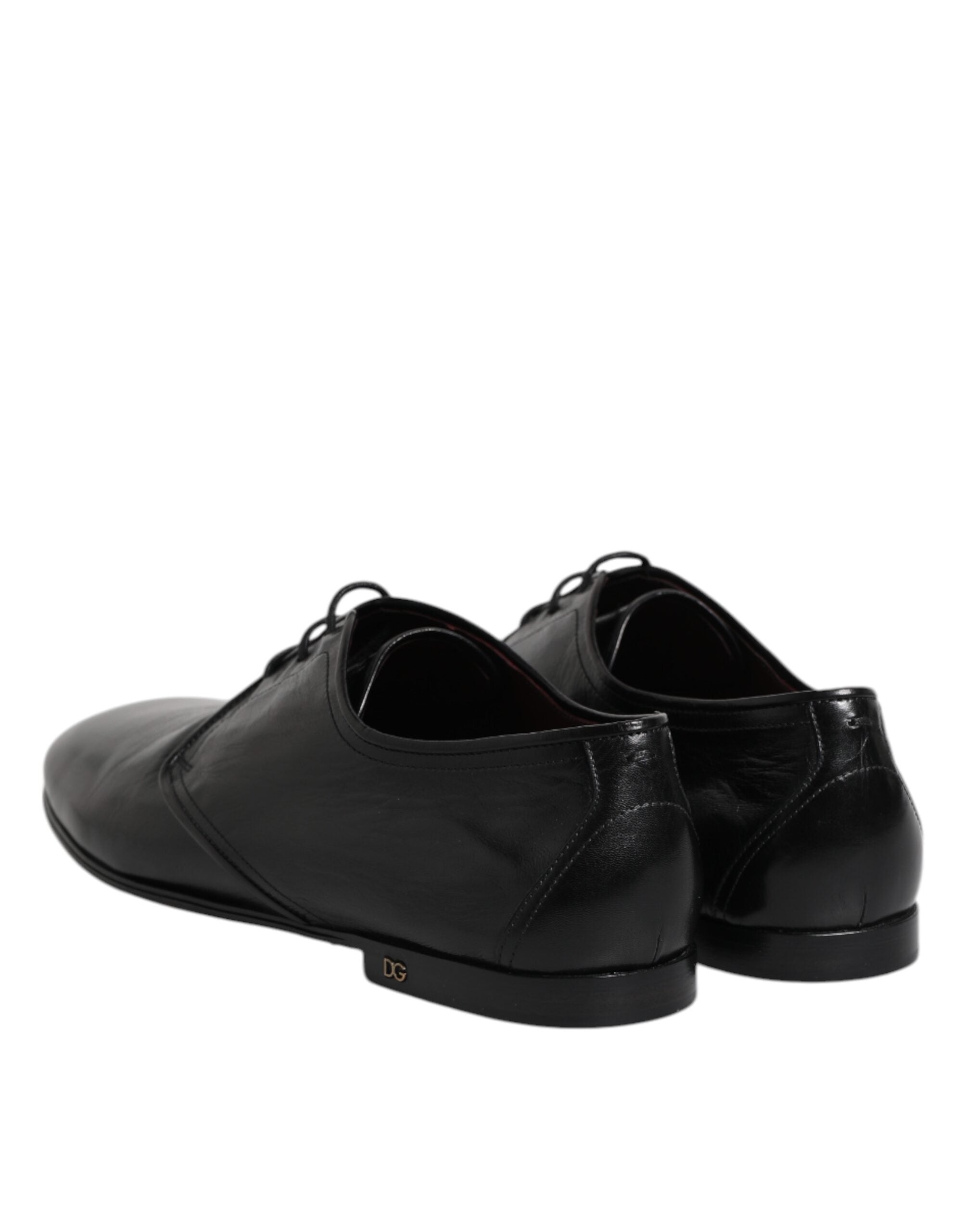 Dolce & Gabbana Black Leather Lace Up Derby Dress Formal Men's Shoes