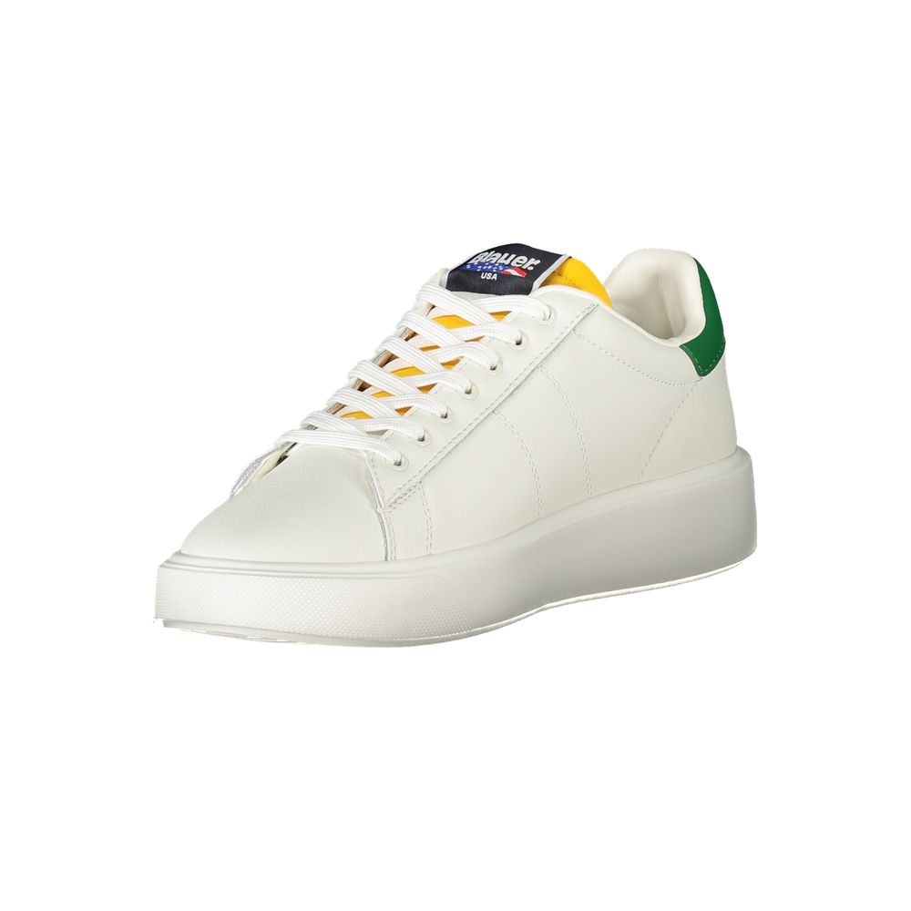 Blauer White Polyurethane Men Men's Sneaker