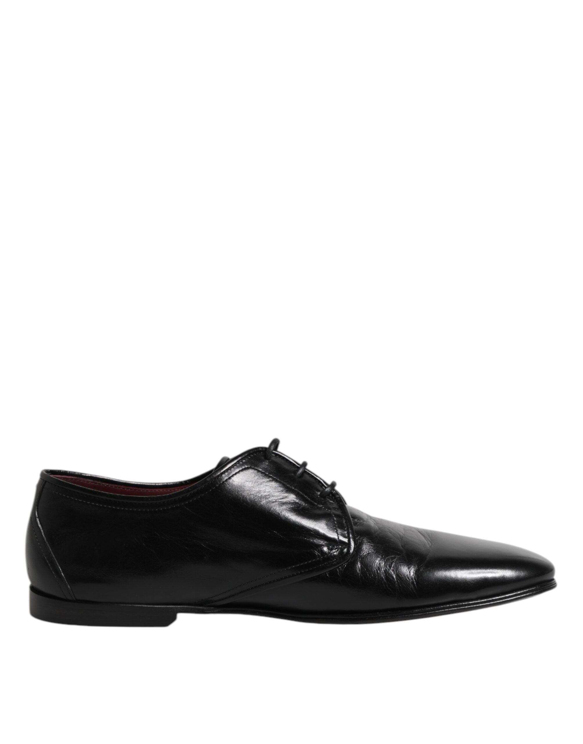 Dolce & Gabbana Black Leather Lace Up Derby Dress Formal Men's Shoes