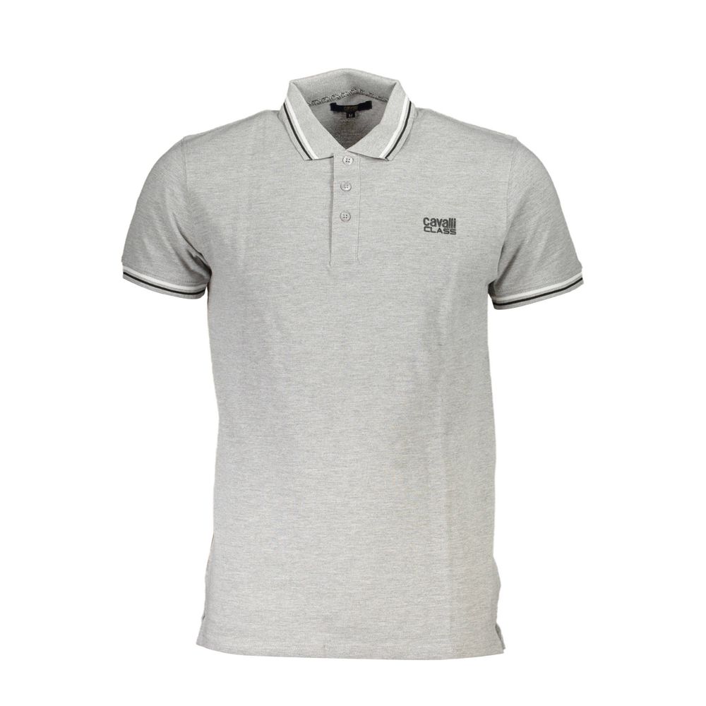 Cavalli Class Grigio Cotton Men Men's Polo