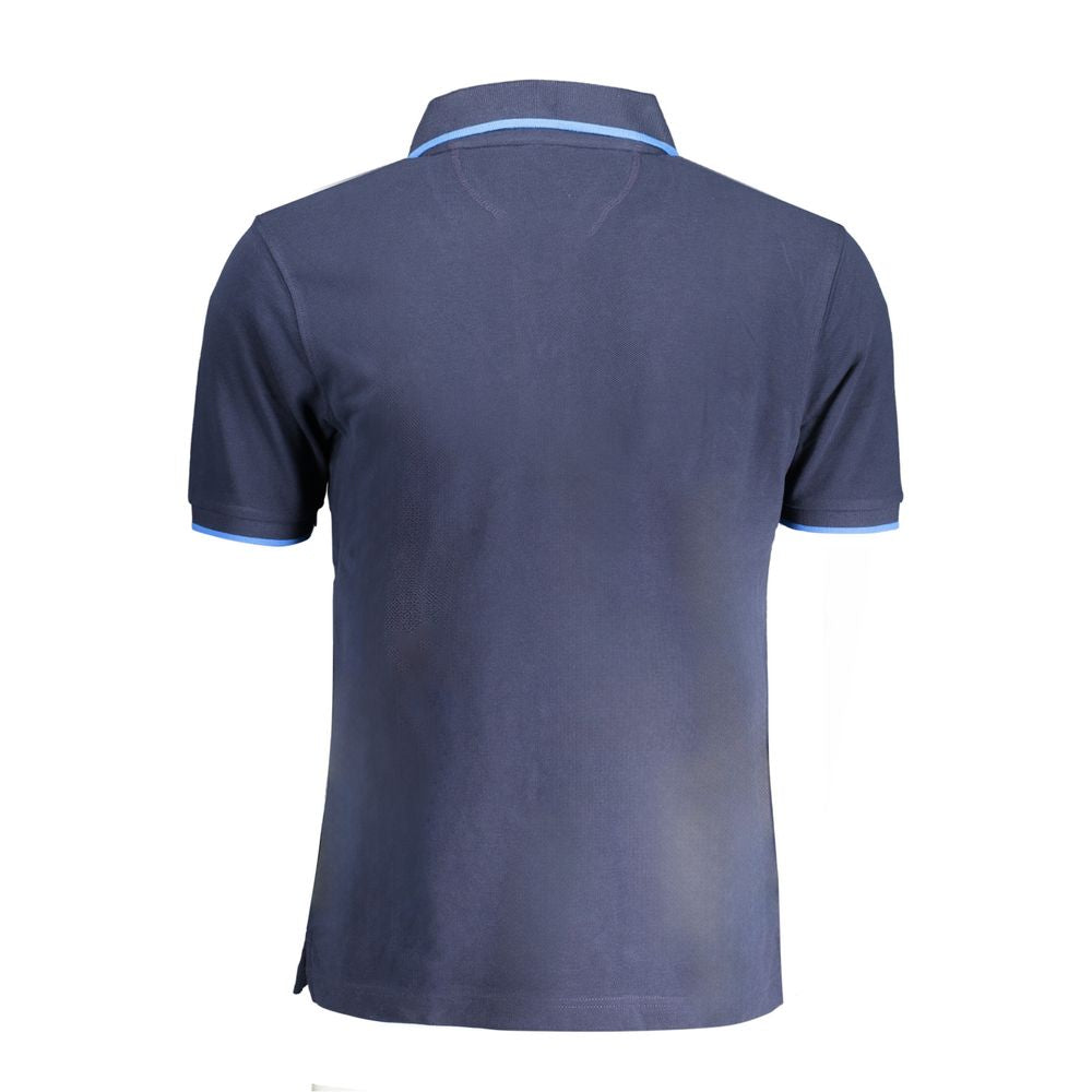 La Martina Blue Cotton Men Polo Men's Shirt