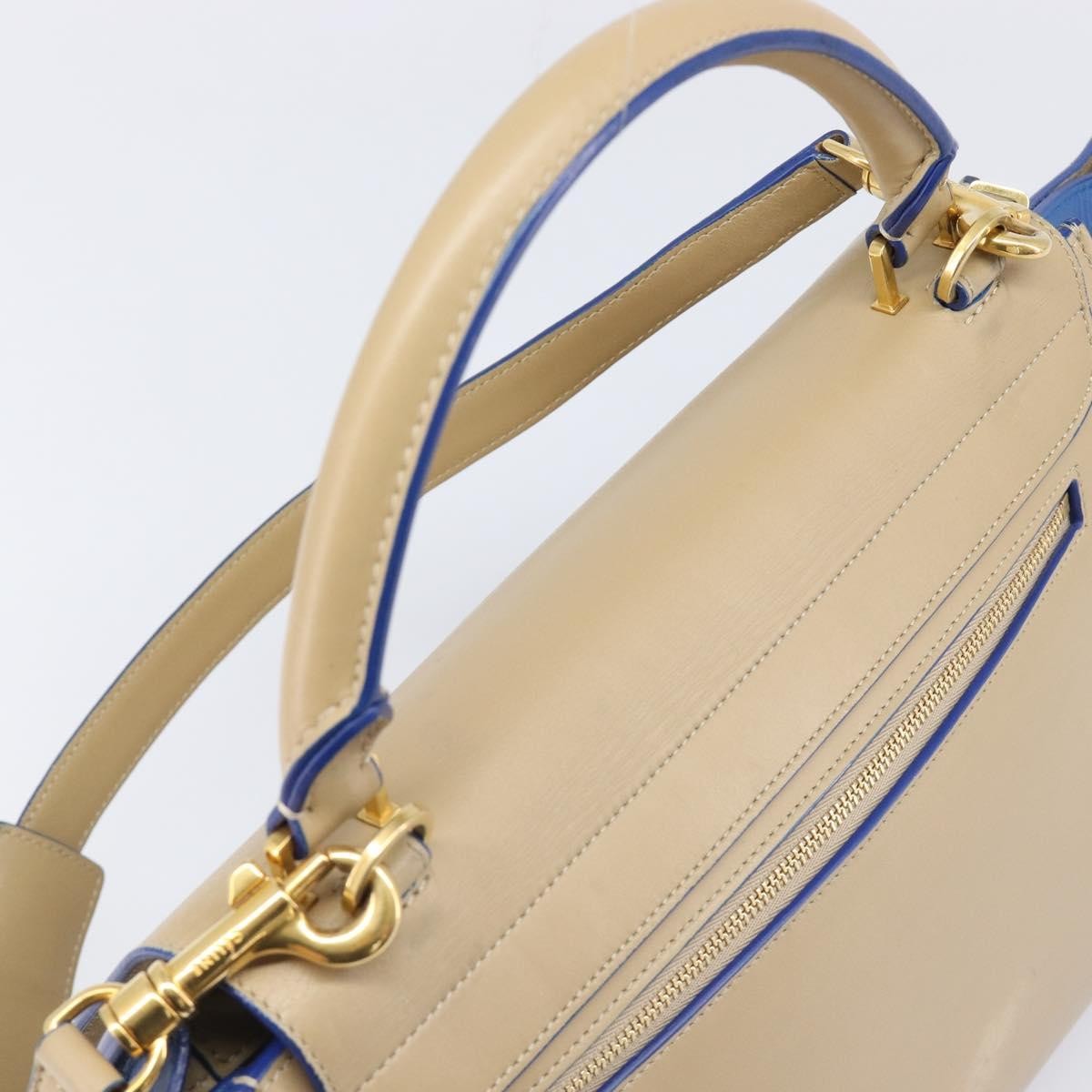 Celine Trapeze Leather Beige Leather Handbag (Pre-Owned)