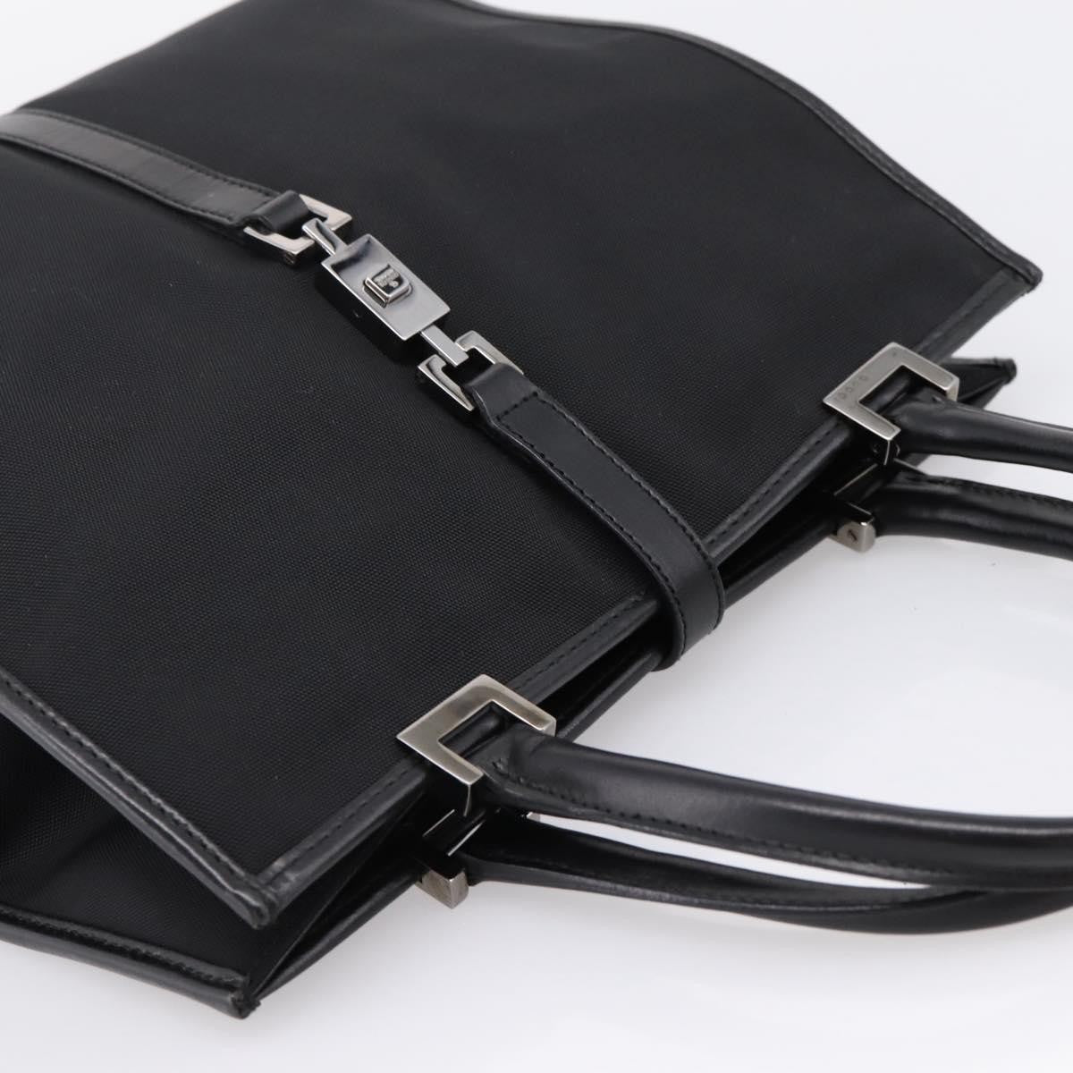 Gucci Jackie Canvas Black Canvas Tote Bag Bag (Pre-Owned)