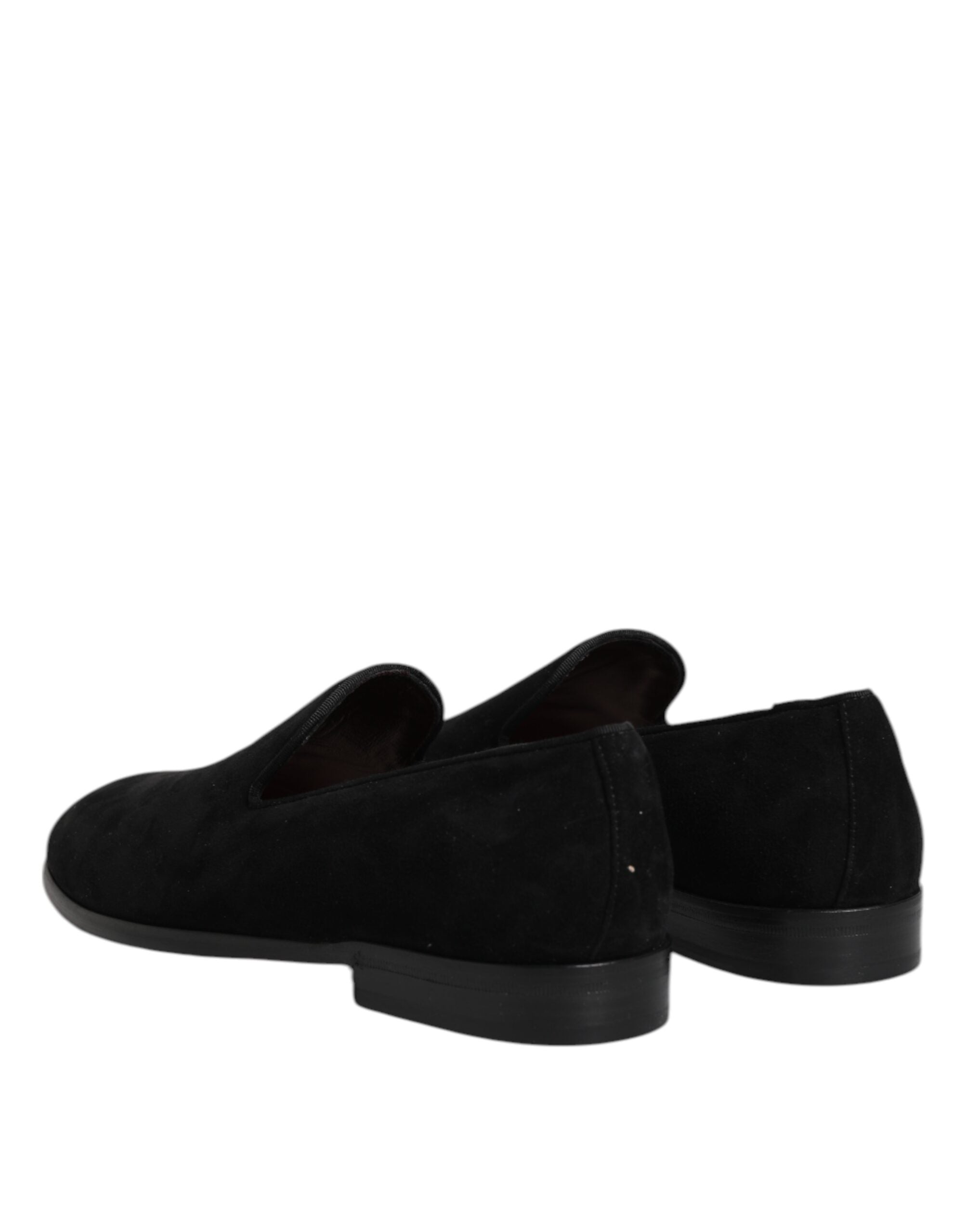Dolce & Gabbana Black Suede Slip On Loafers Formal Men's Shoes