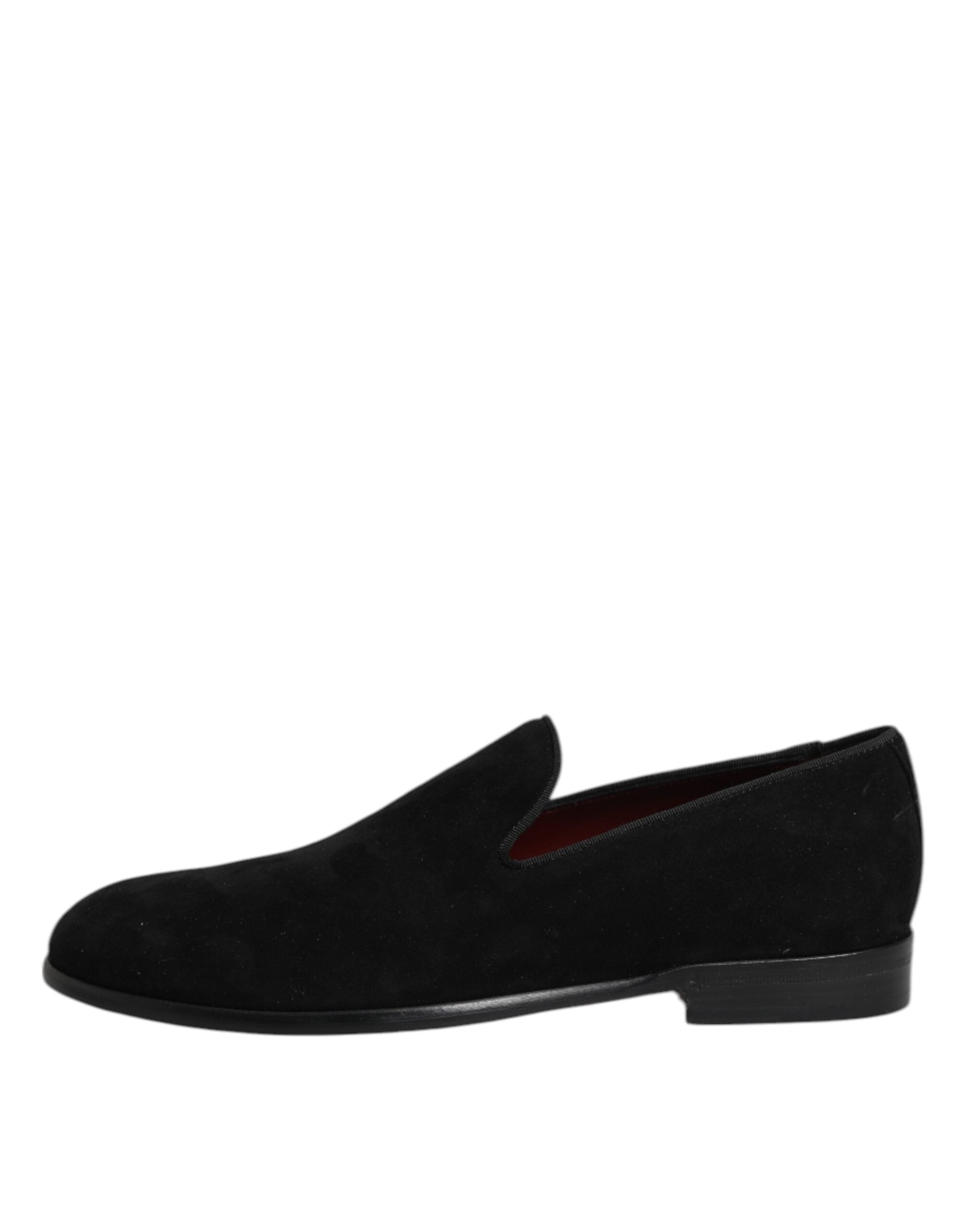 Dolce & Gabbana Black Suede Slip On Loafers Formal Men's Shoes