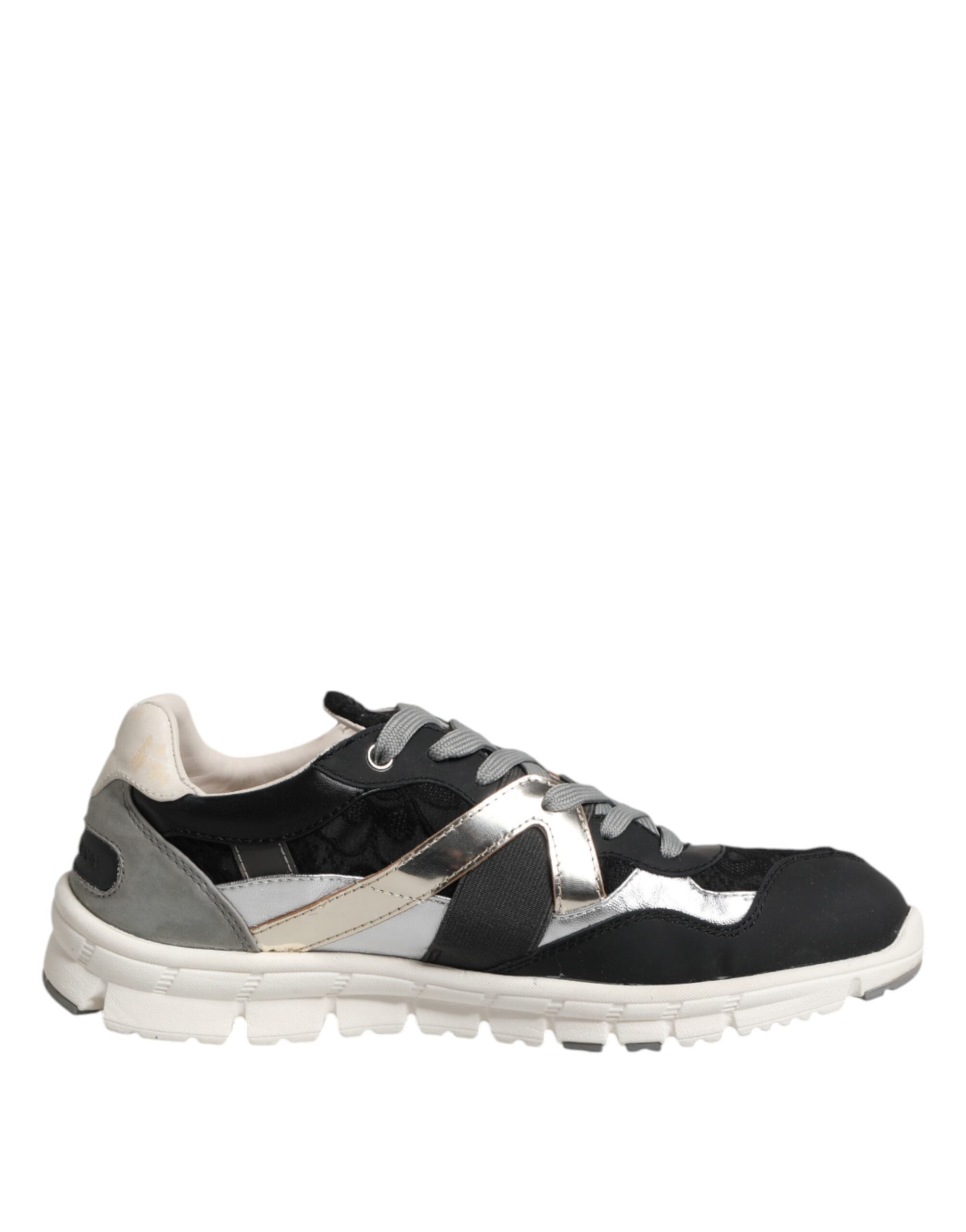 Dolce & Gabbana Multicolor Leather Suede Low Top Sneaker Men's Shoes (Pre-Owned)
