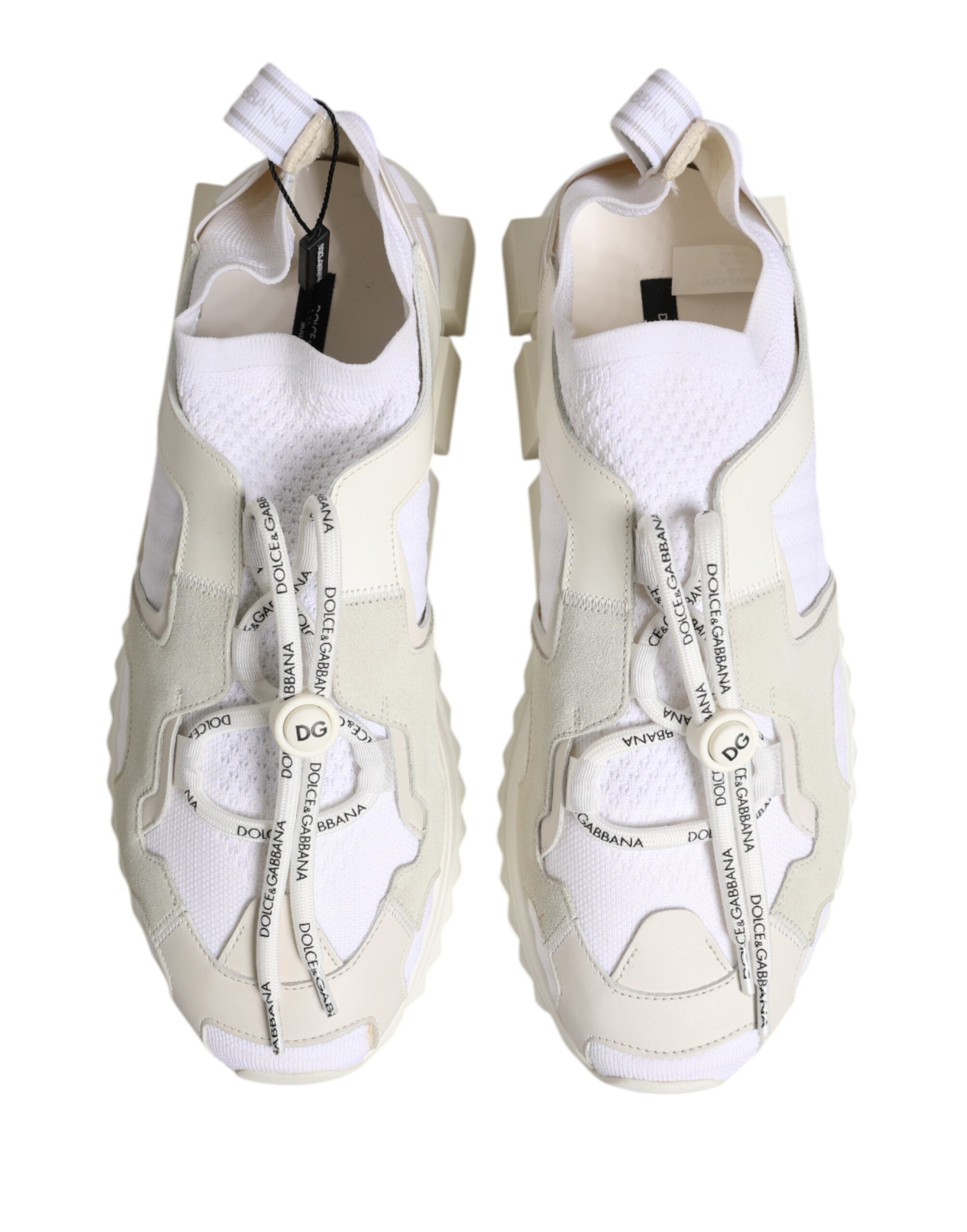 Dolce & Gabbana White Mesh Sorrento Trekking Sneakers Men's Shoes (Pre-Owned)