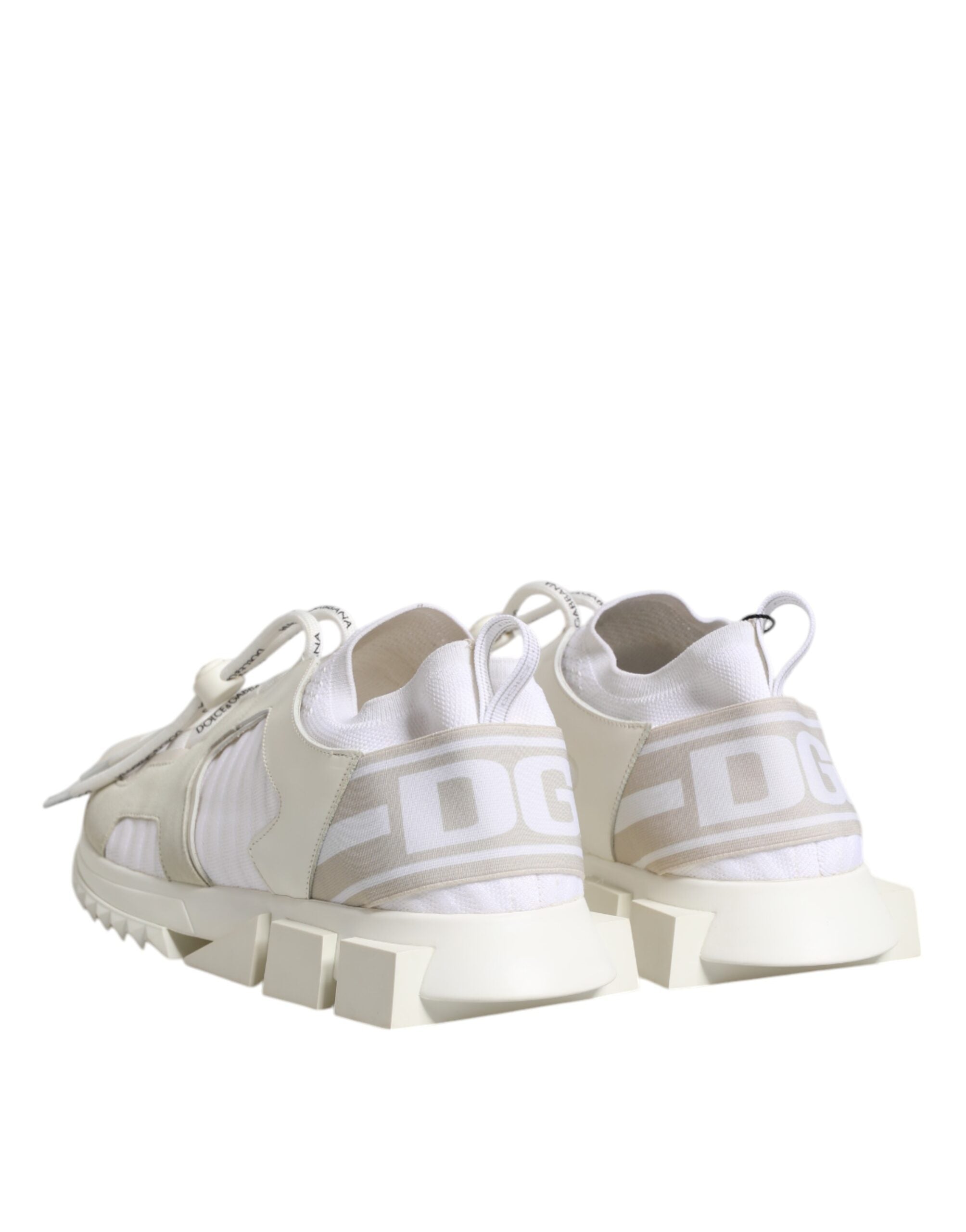 Dolce & Gabbana White Mesh Sorrento Trekking Sneakers Men's Shoes (Pre-Owned)