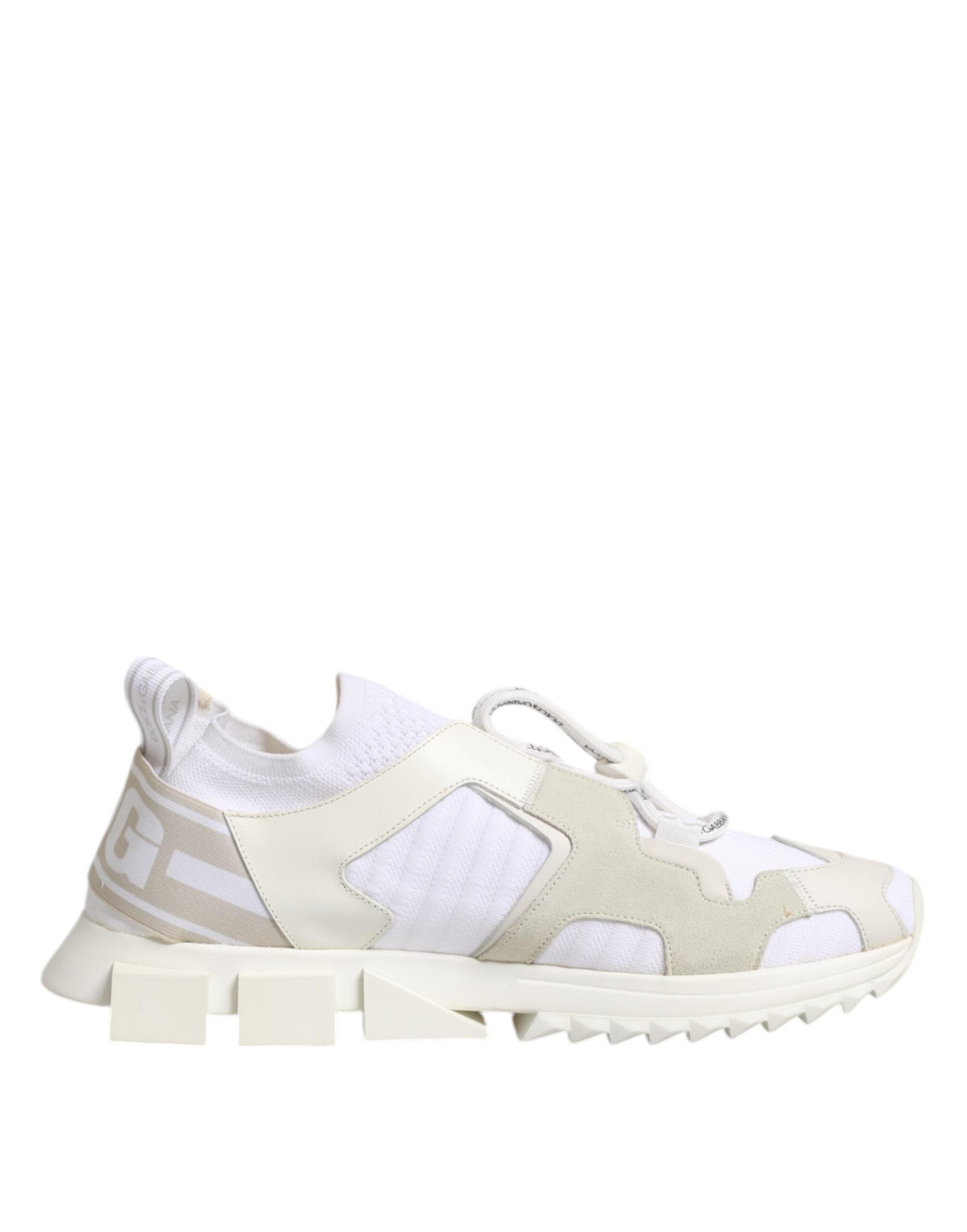 Dolce & Gabbana White Mesh Sorrento Trekking Sneakers Men's Shoes (Pre-Owned)