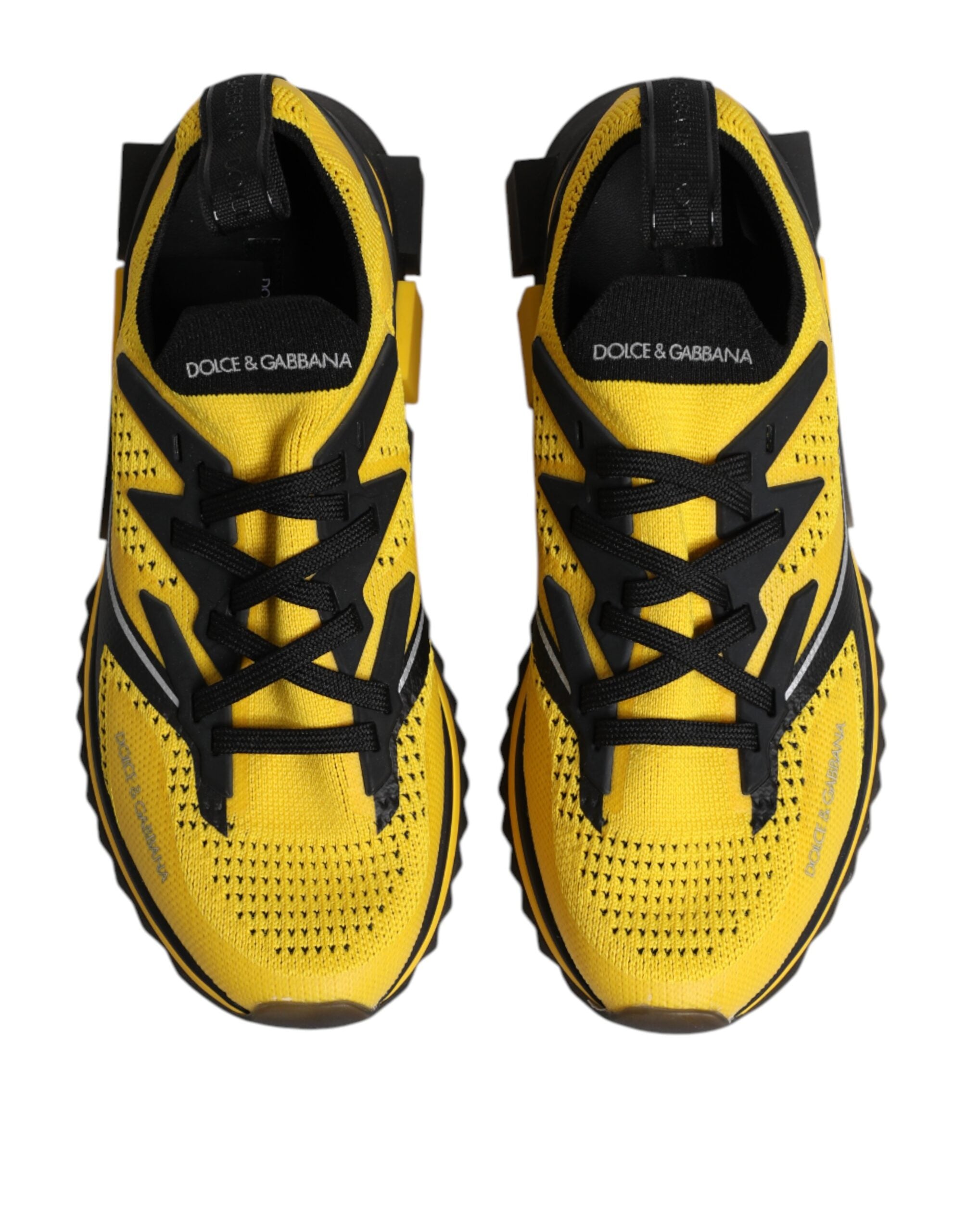 Dolce & Gabbana Yellow SORRENTO Sport Stretch Sneakers Men's Shoes