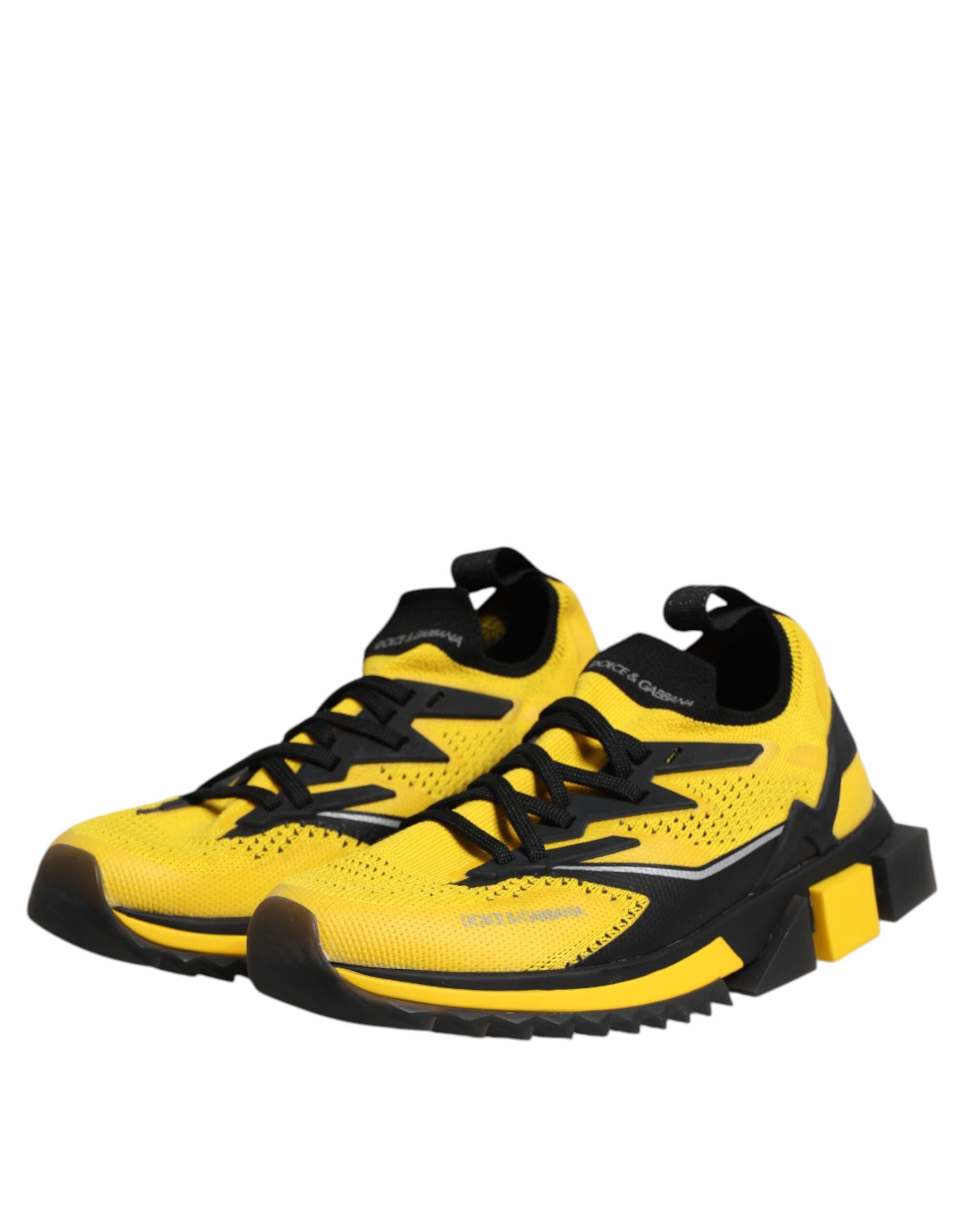 Dolce & Gabbana Yellow SORRENTO Sport Stretch Sneakers Men's Shoes