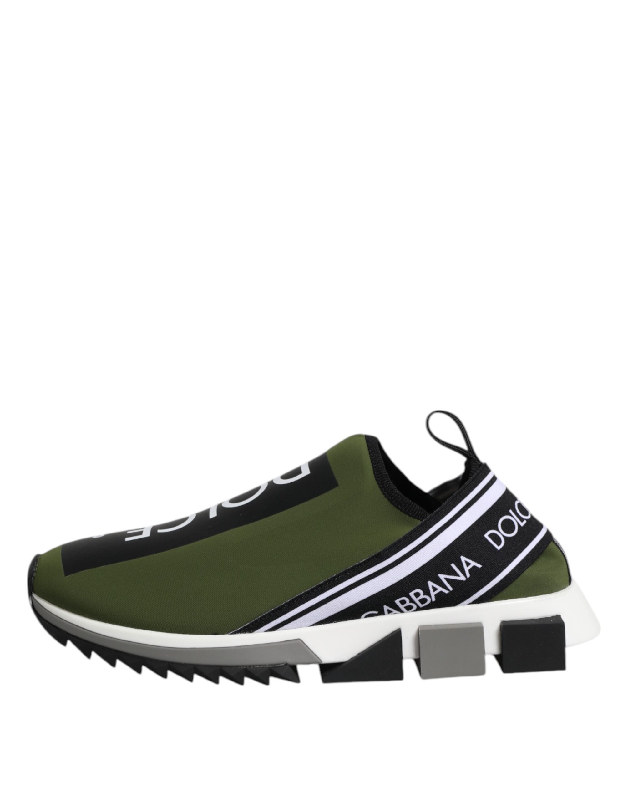 Dolce & Gabbana Green Black Slip On Sorrento Sneakers Men's Shoes