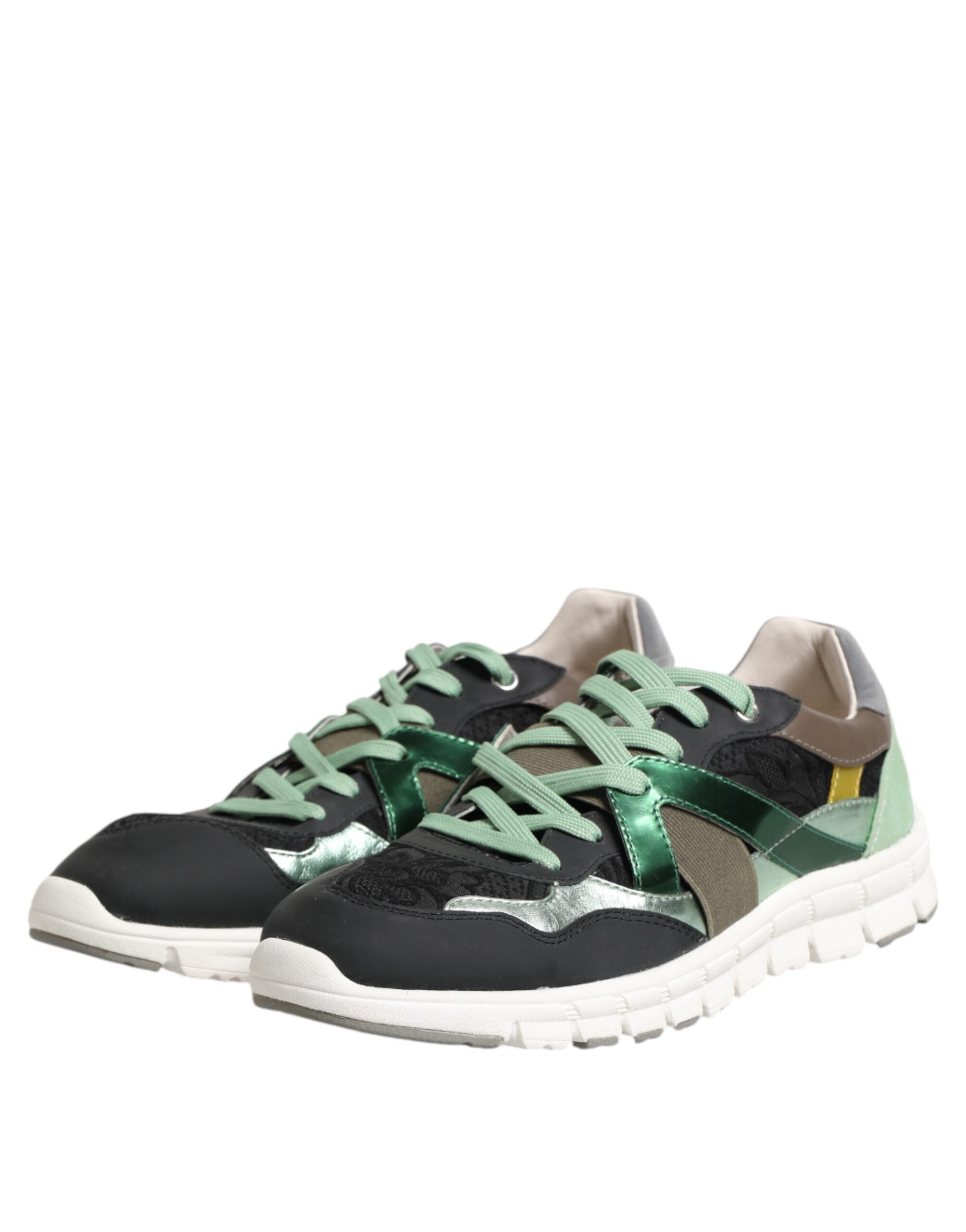 Dolce & Gabbana Multicolor Lace Up Low Top Sneakers Men's Shoes (Pre-Owned)