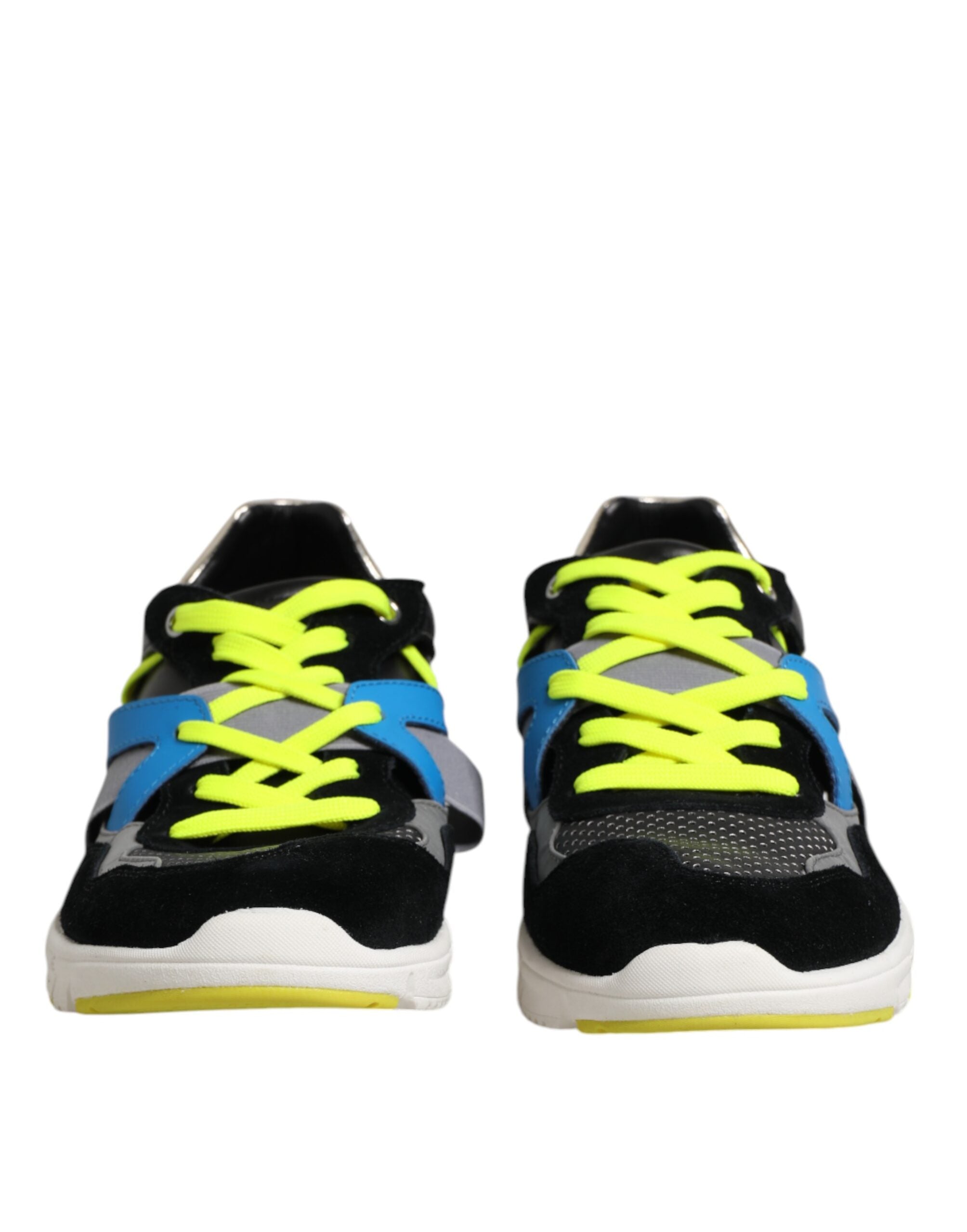 Dolce & Gabbana Multicolor Lace Up Low Top Men Sneakers Men's Shoes (Pre-Owned)