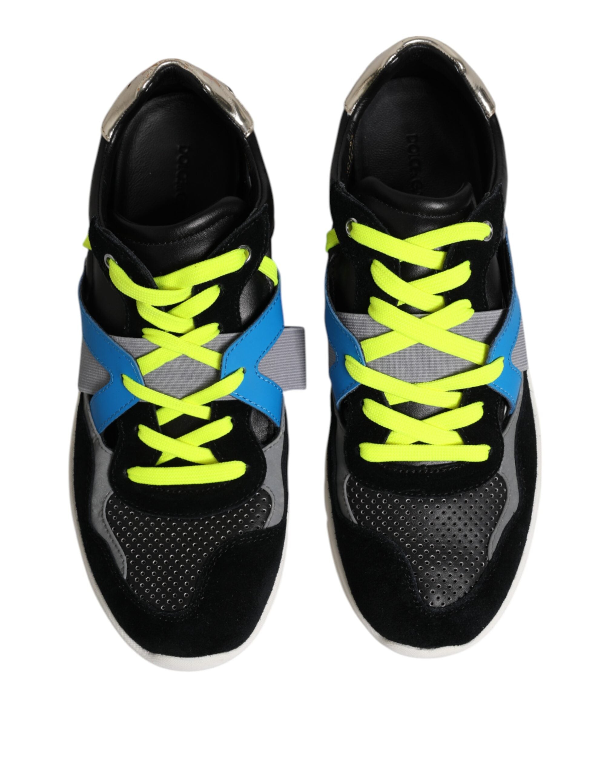 Dolce & Gabbana Multicolor Lace Up Low Top Men Sneakers Men's Shoes (Pre-Owned)