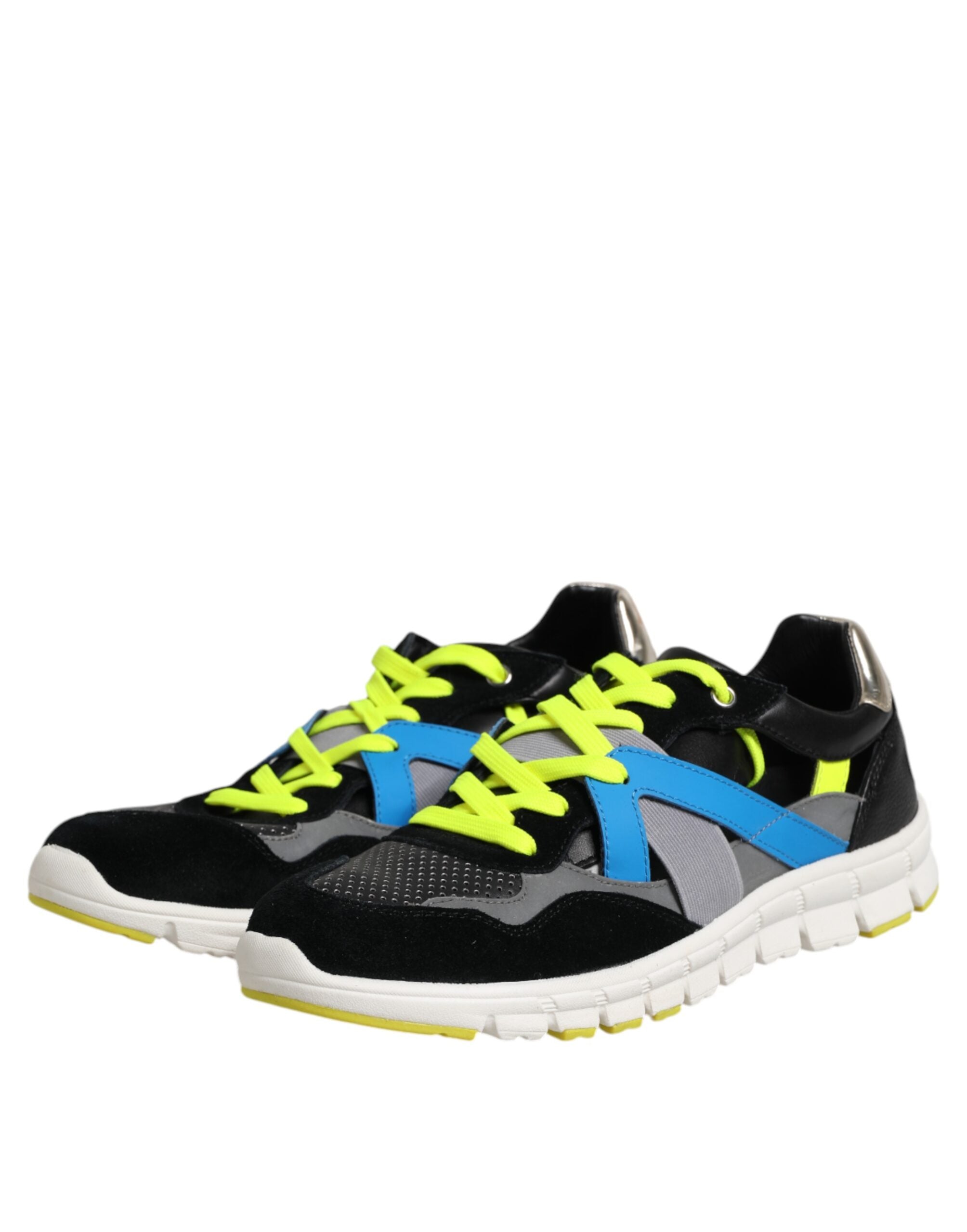 Dolce & Gabbana Multicolor Lace Up Low Top Men Sneakers Men's Shoes (Pre-Owned)