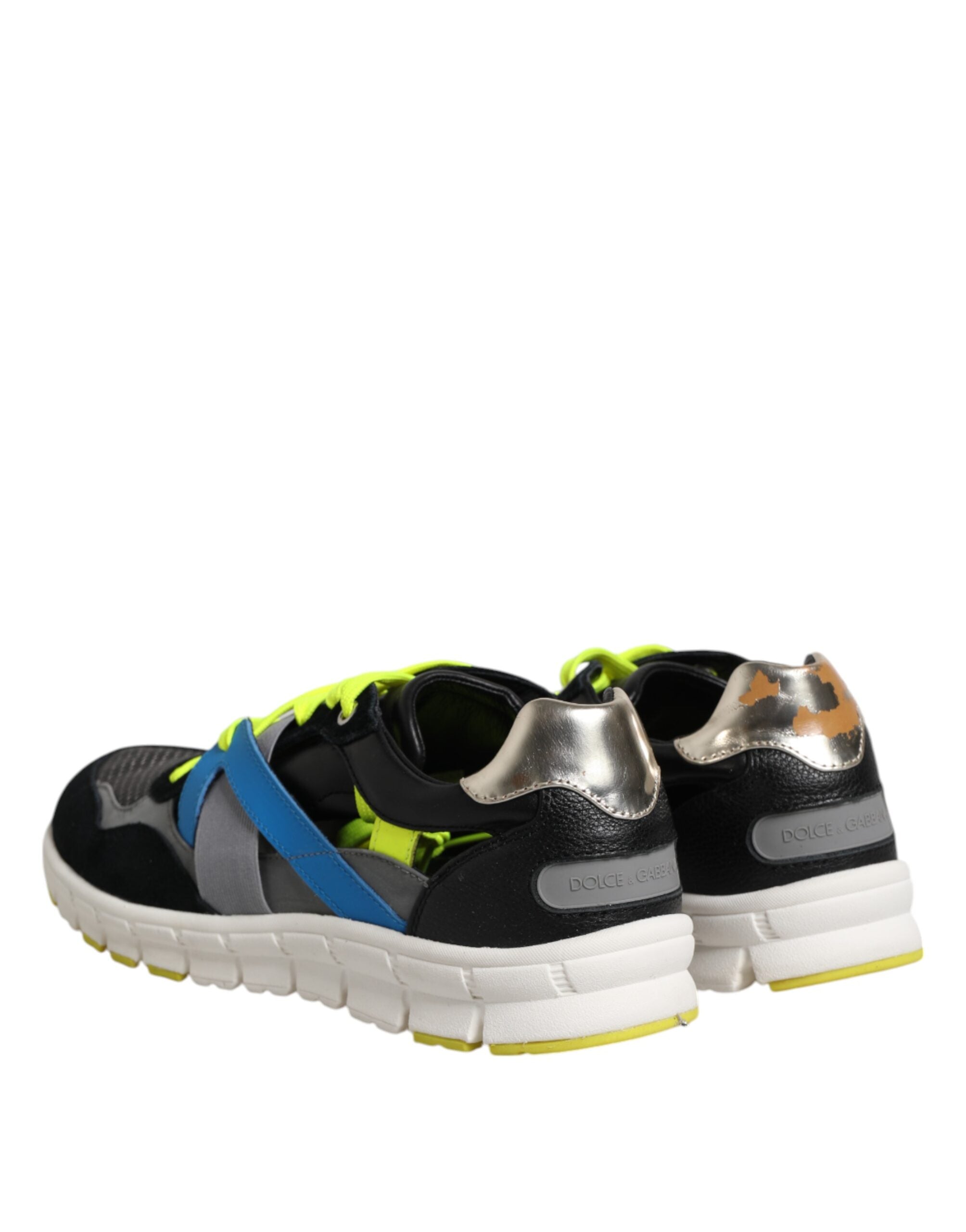 Dolce & Gabbana Multicolor Lace Up Low Top Men Sneakers Men's Shoes (Pre-Owned)