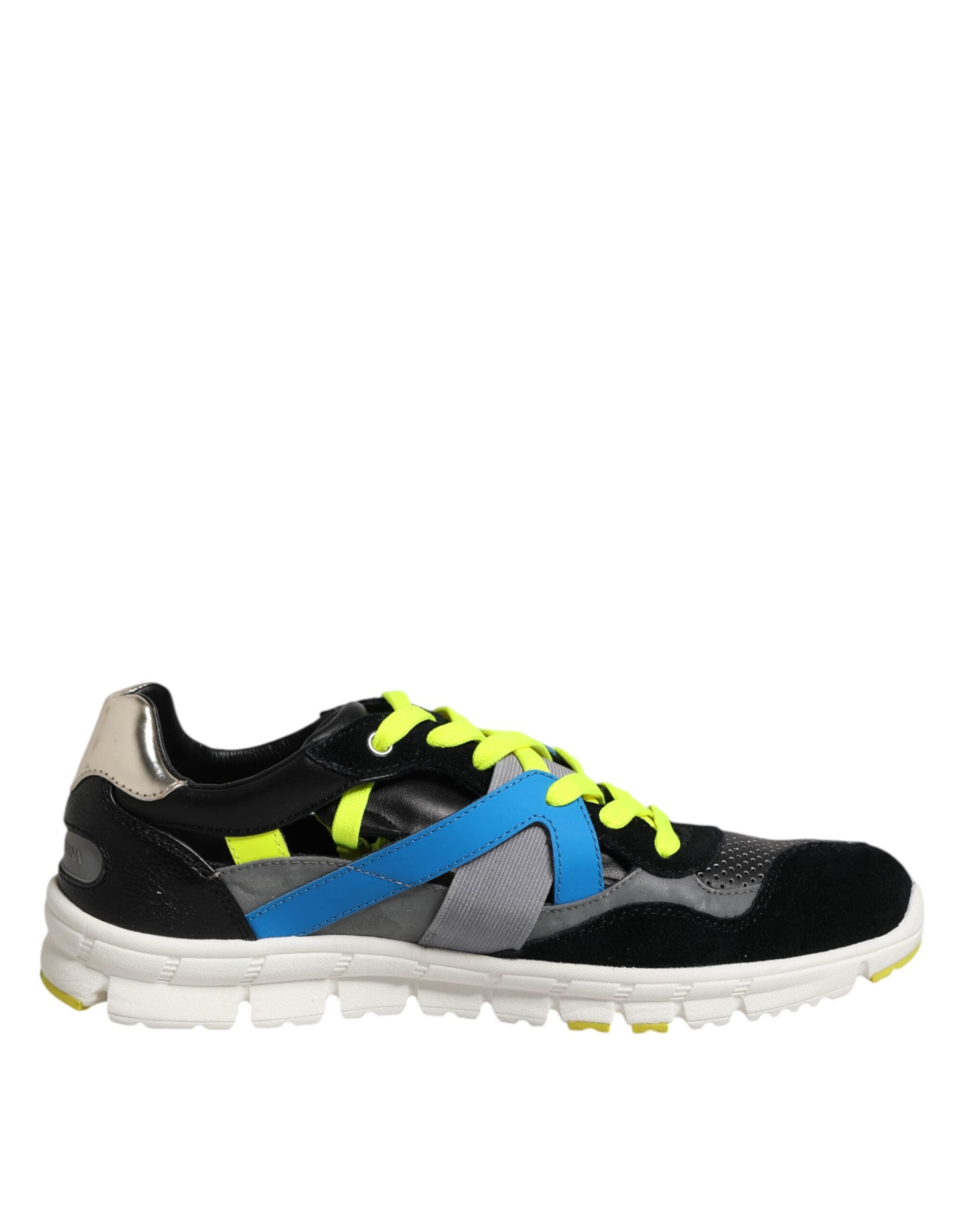 Dolce & Gabbana Multicolor Lace Up Low Top Men Sneakers Men's Shoes (Pre-Owned)