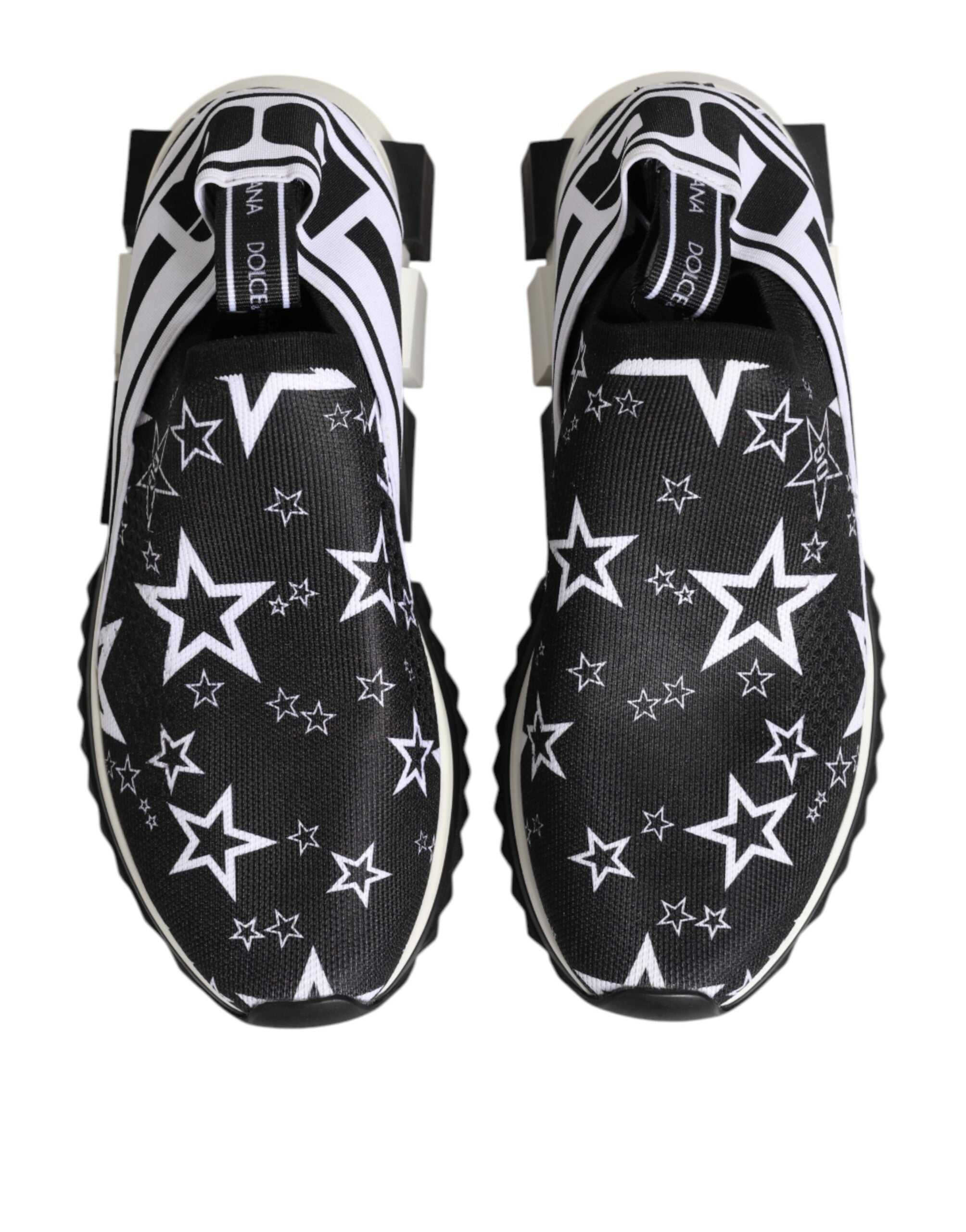 Dolce & Gabbana Black White Sorrento Low Top Sneakers Men's Shoes