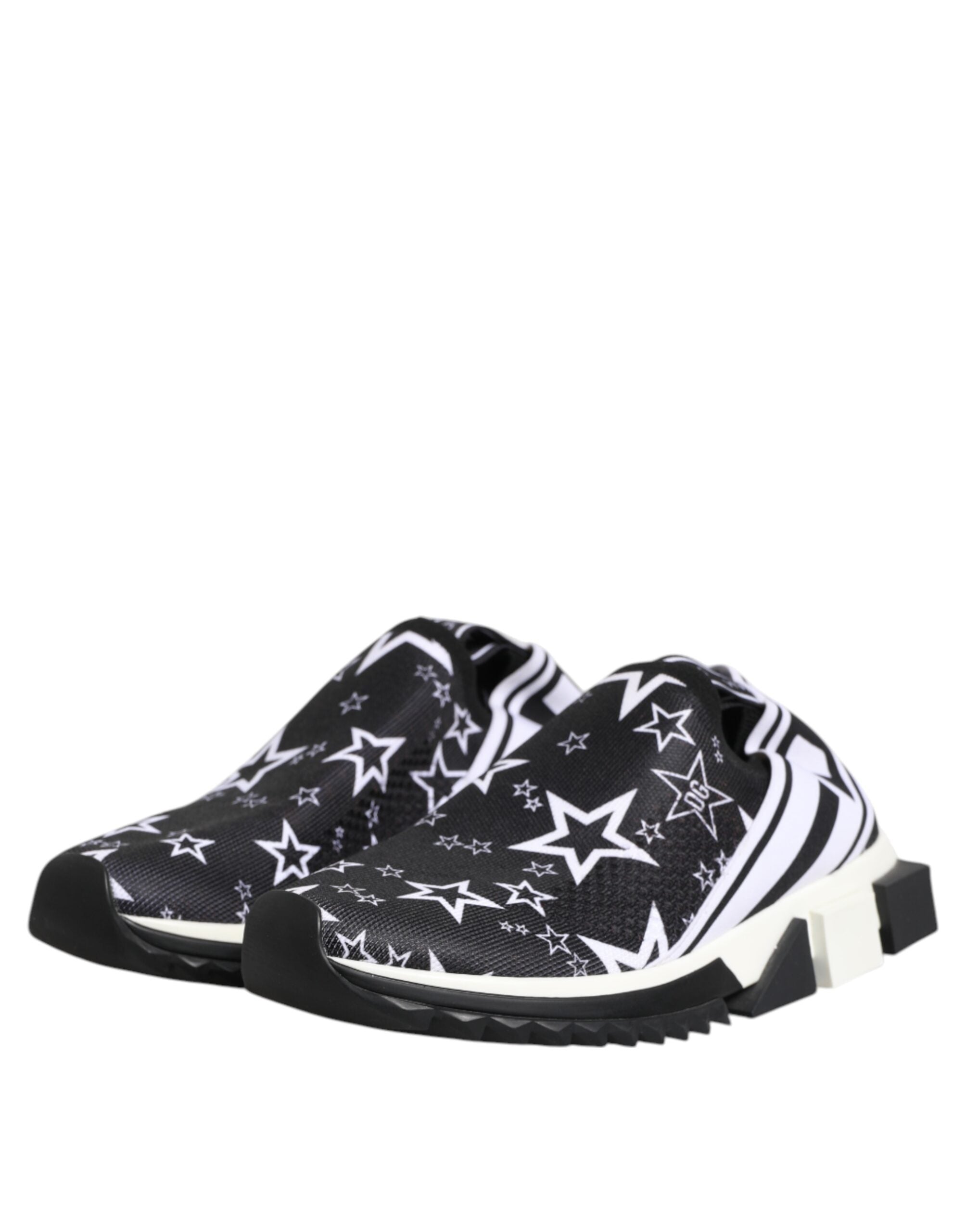 Dolce & Gabbana Black White Sorrento Low Top Sneakers Men's Shoes