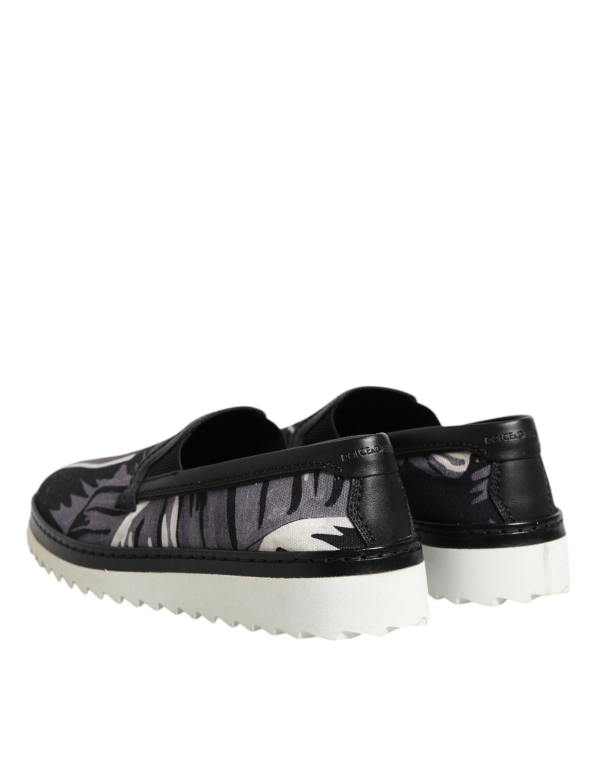 Dolce & Gabbana Black Tropical Slip On Men Sneakers Men's Shoes