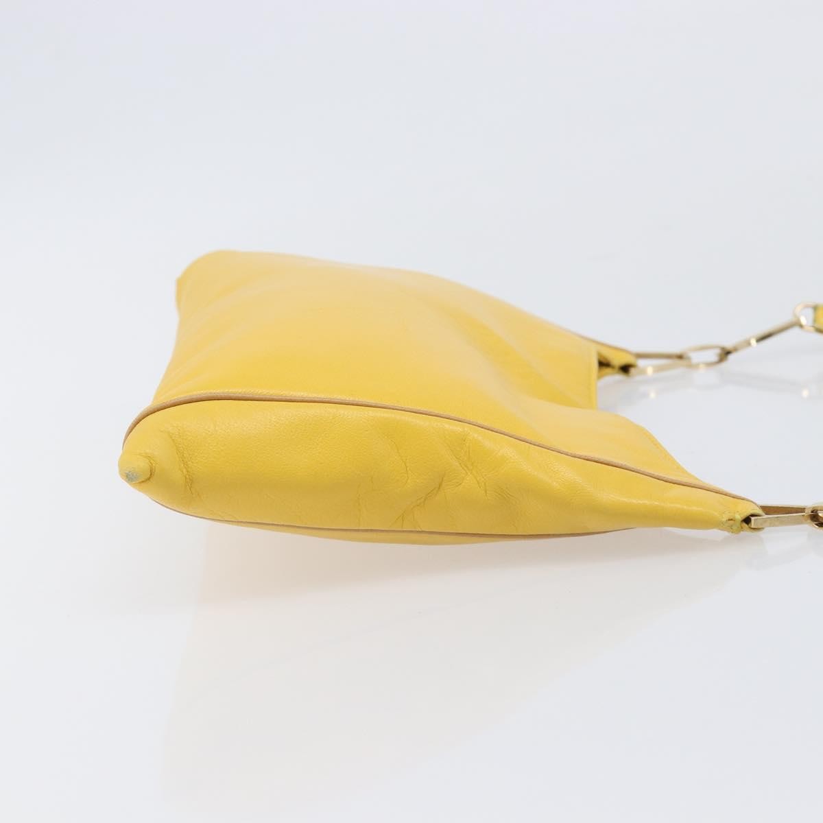 Loewe Shoulder Bag Leather Yellow Leather Shoulder Bag Bag (Pre-Owned)